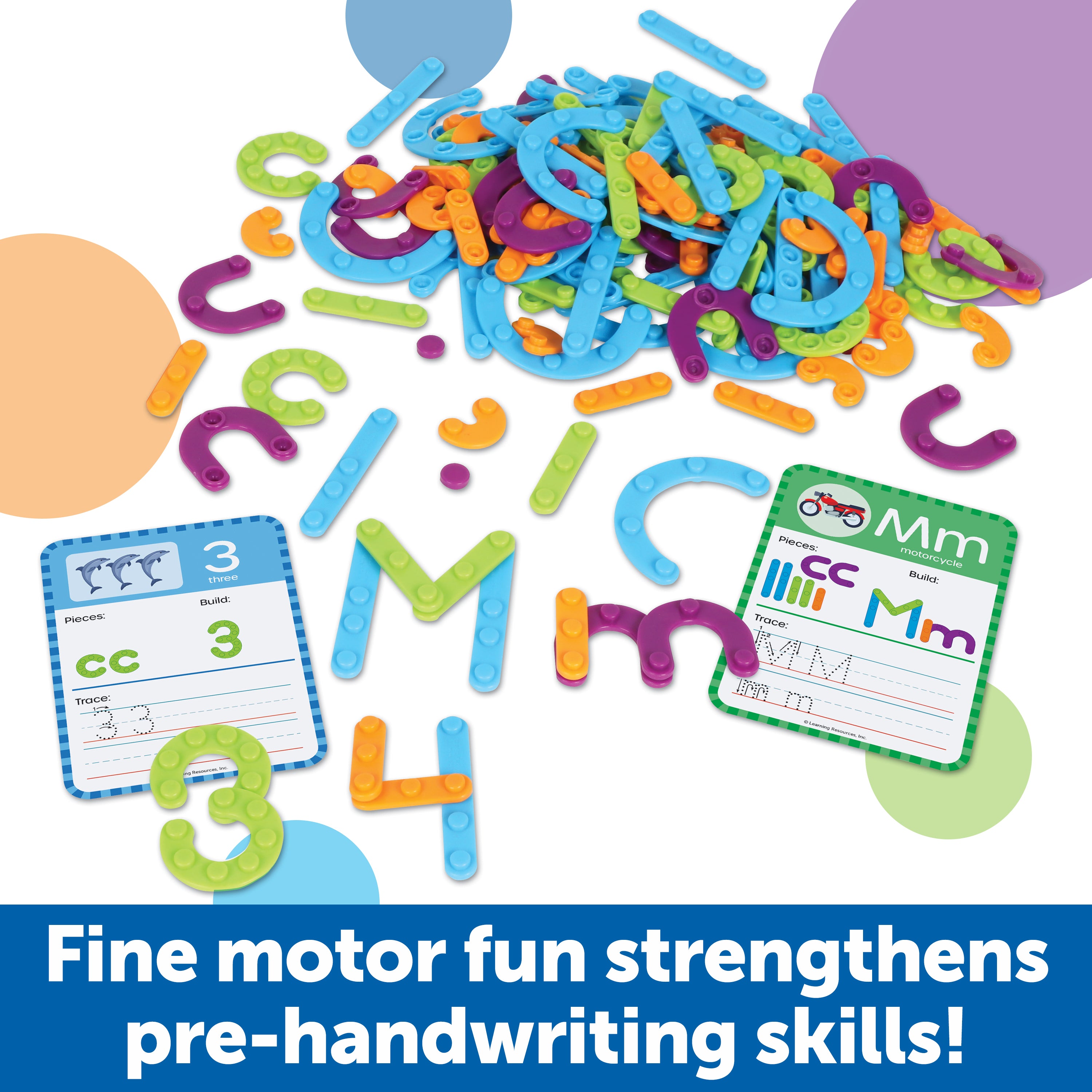 Learning Resources Skill Builders! Letter & Number Maker Classroom Set, 200-Piece Early Literacy & Numeracy Set with Activity Cards & Storage, Hands-On Learning for Kids, Ages 5+