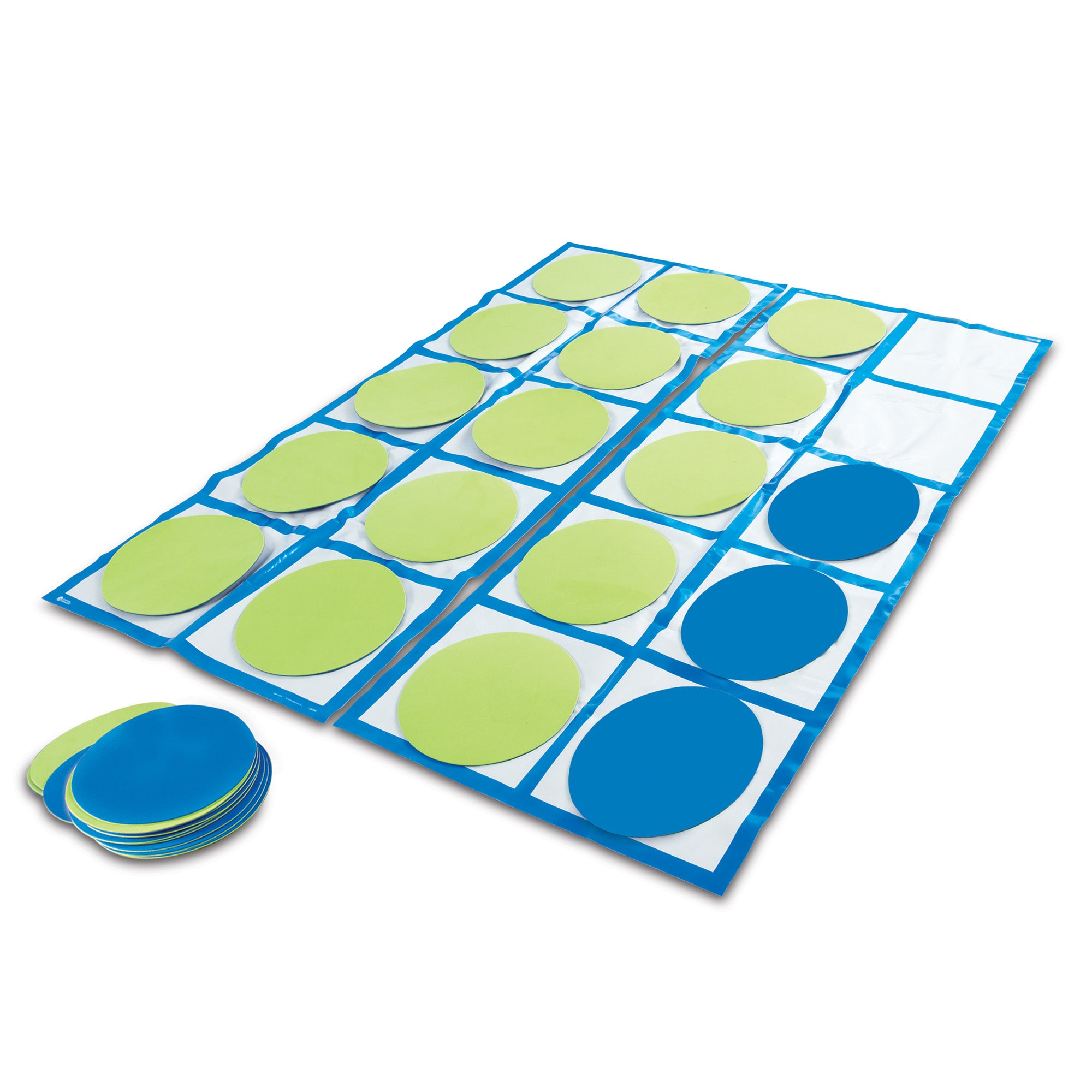Learning Resources Ten-Frame Floor Mat Activity Set, Giant Ten Frame Mats for Early Maths, Includes 2 Floor Mats, 20 Coloured Disks & Activity Guide, 22 Piece Set, Ages 5+