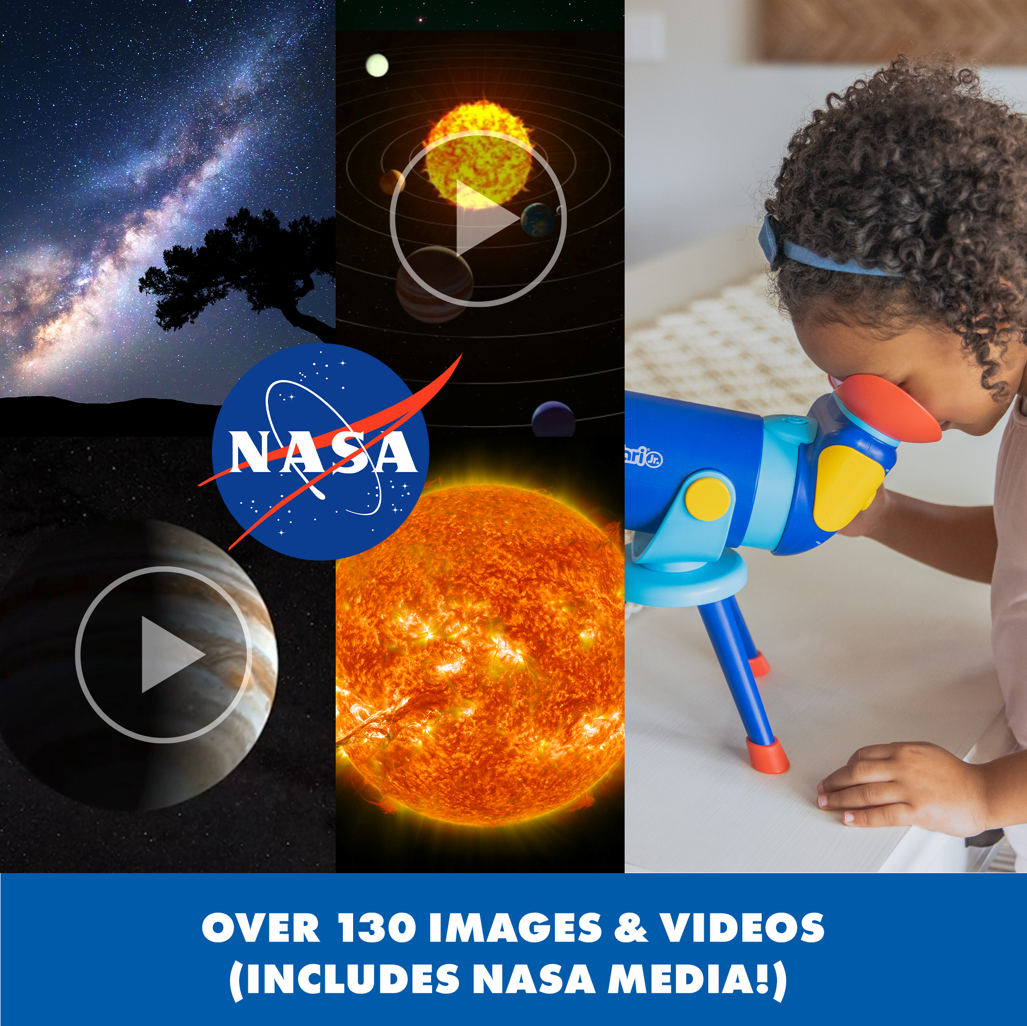 Learning Resources GeoSafari Jr. Talking Space Explorer, Preschool Toy Telescope with 120 Images, 13 Videos, and Fun Space Facts, Ideal for Kids Aged 4+