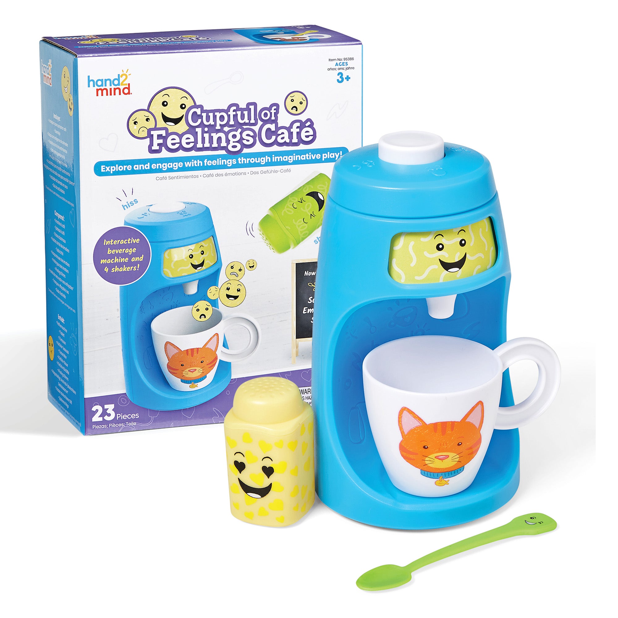 Learning Resources Cupful of Feelings Café Pretend Play Coffee Shop Set for Social Emotional Learning Ages 3 Plus