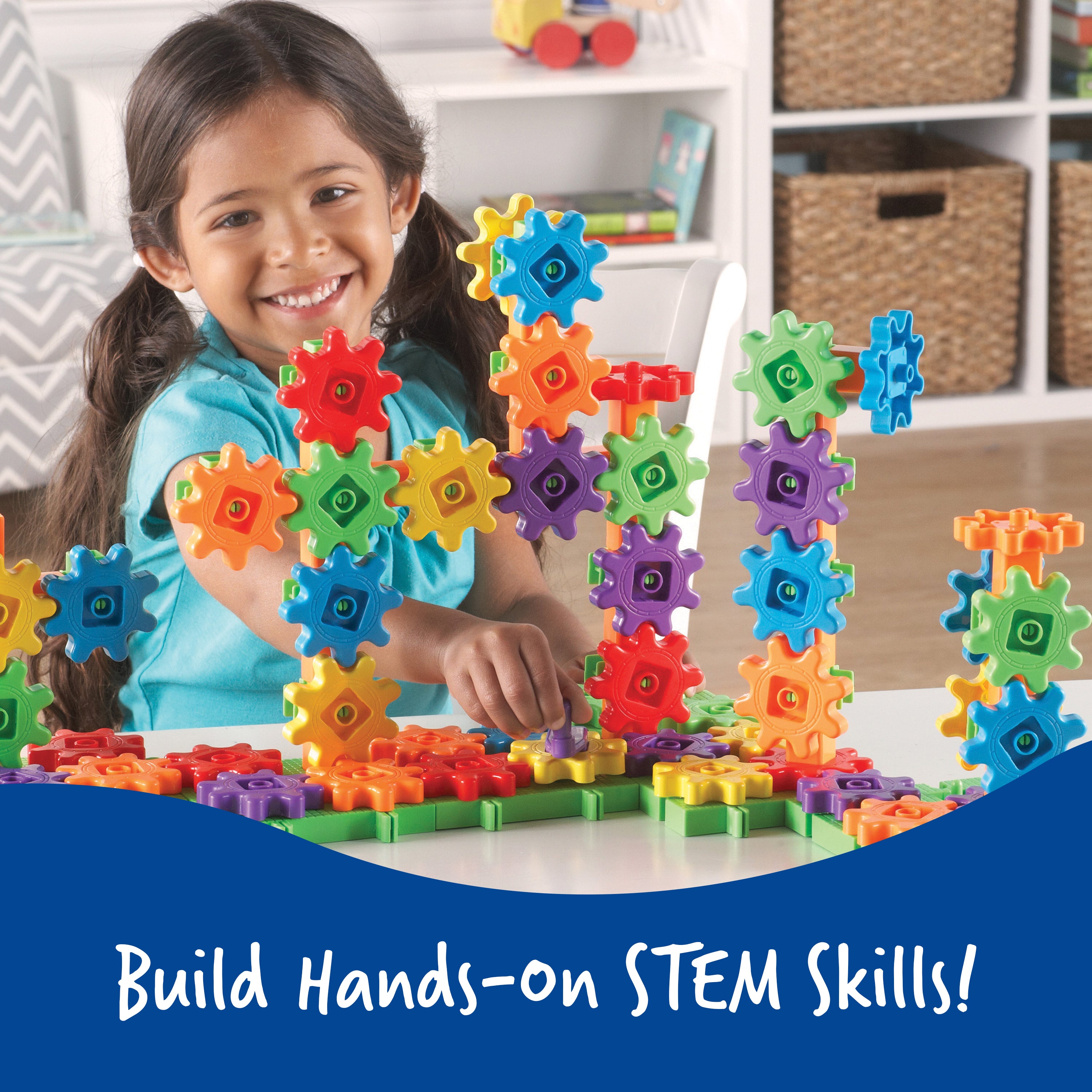 Learning Resources Gears! Gears! Gears! Deluxe Building Set (Set of 100), Hands-On Fun for Young Engineers