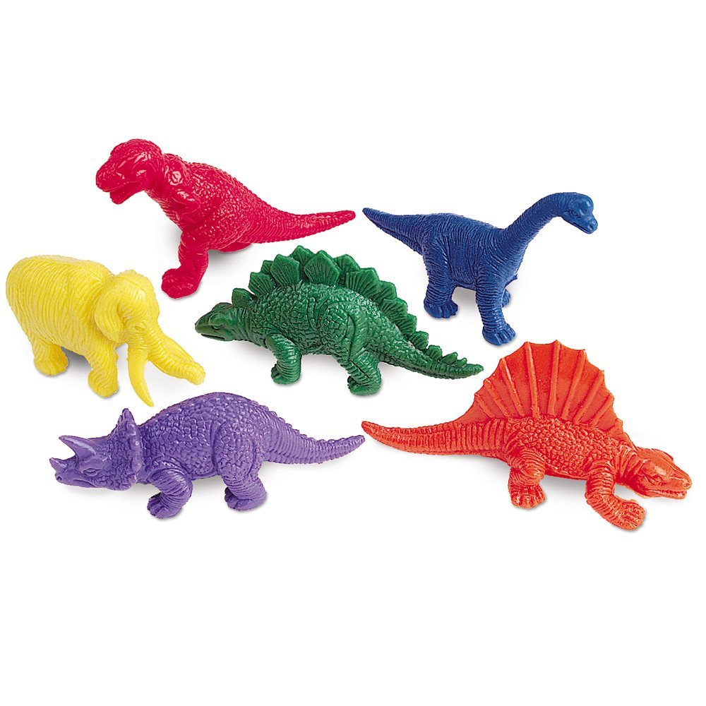 Learning Resources Mini Dino Counters, Set of 108, Early Maths Sorting & Counting Toy, Includes Storage Tub & Activity Booklet, Ages 3+