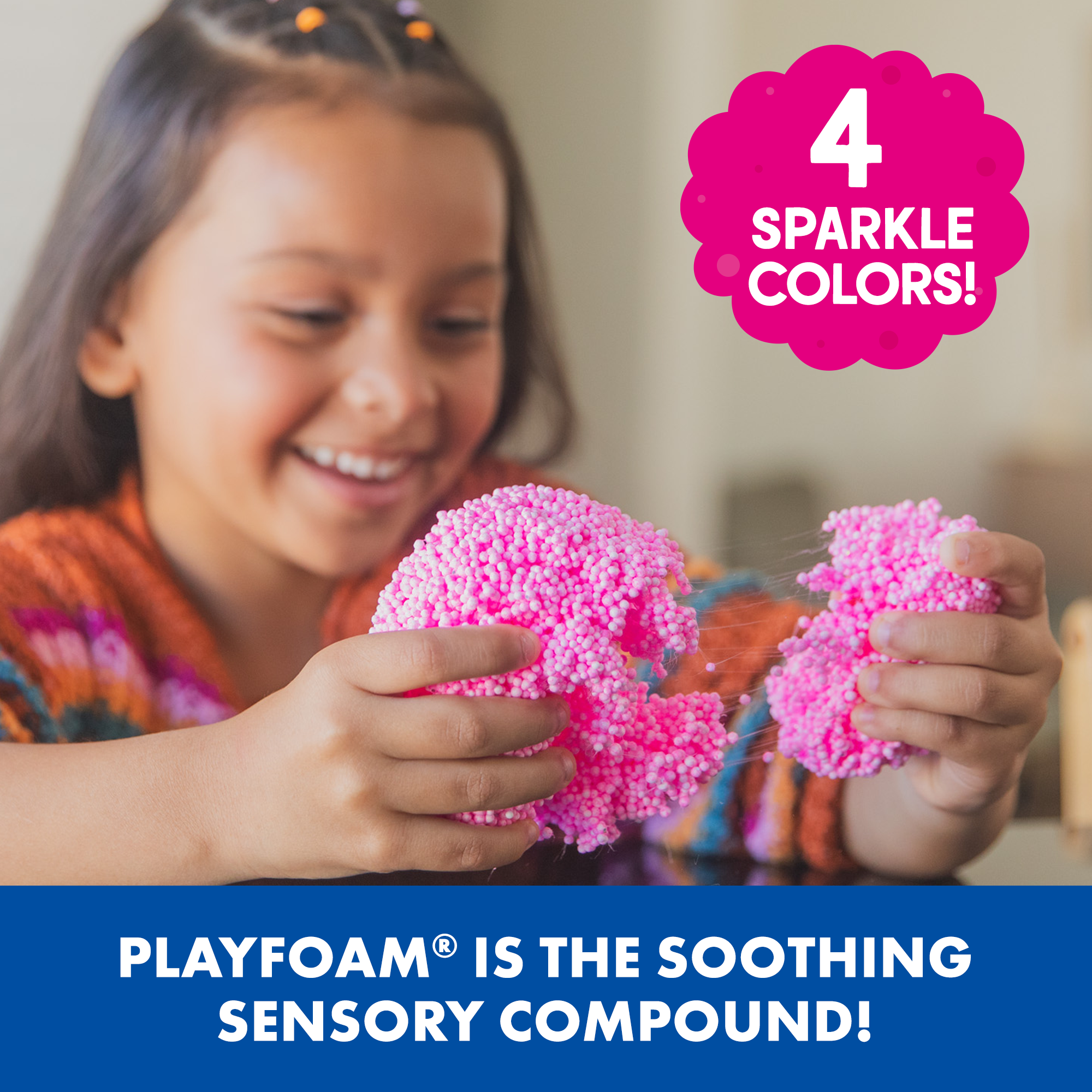 Learning Resources Playfoam Sparkle 4-Pack, Mess-Free, Non-Toxic Sensory Play Foam, Never Dries Out, Fine Motor Skill Development for Kids