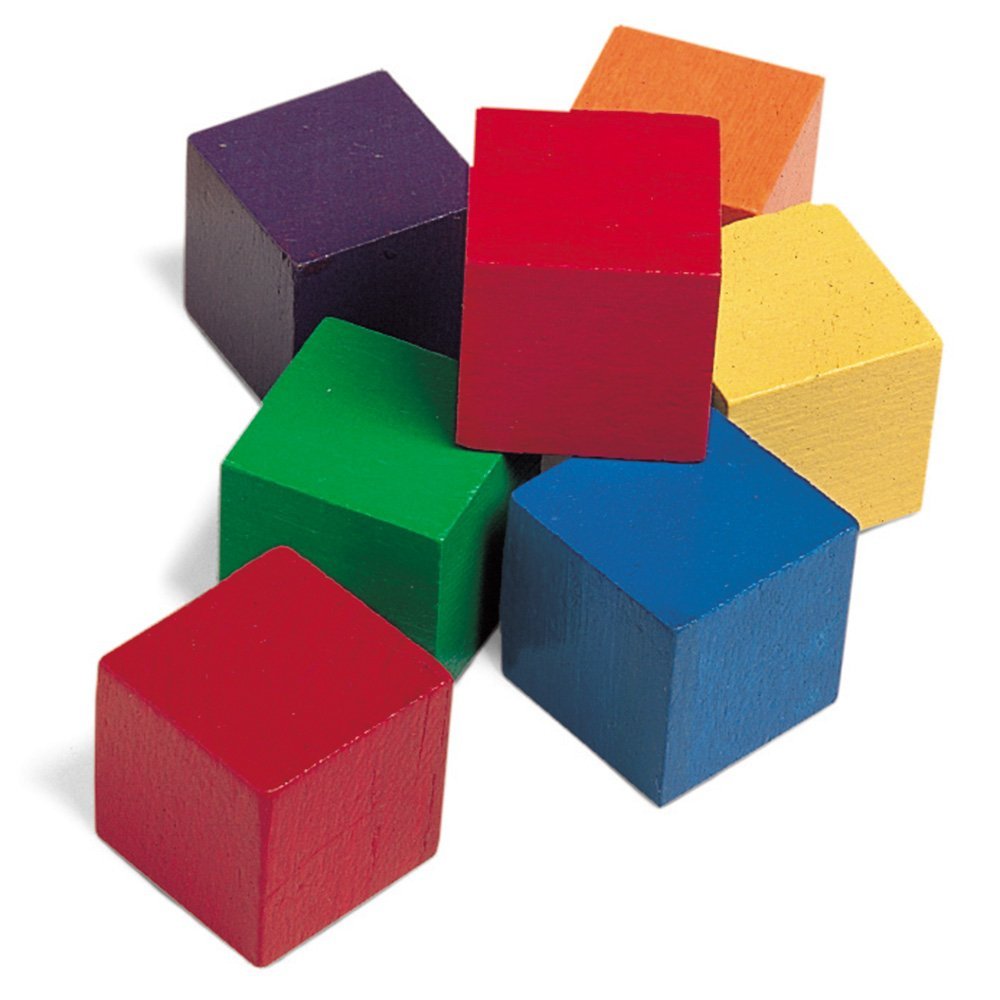 Learning Resources 1" Wooden Colour Cubes, Set of 102, Early Maths Manipulatives for Sorting, Counting & Patterns (Ages 3+)