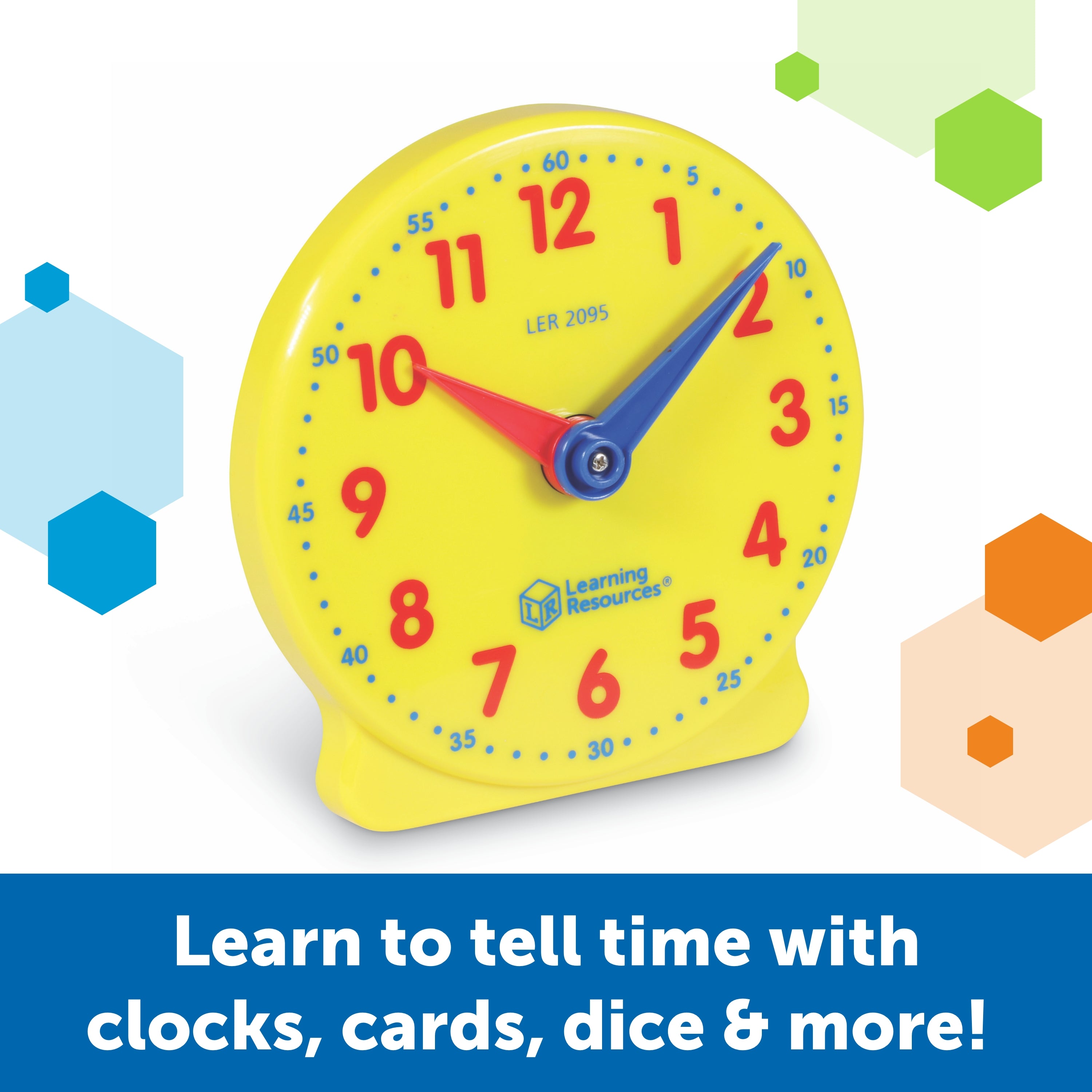 Learning Resources Time Activity Set, Digital & Analogue Time Learning for Kids, Includes Plastic Clock, Puzzle Cards, Time Dice, Activity Cards & Guide, Ages 4+