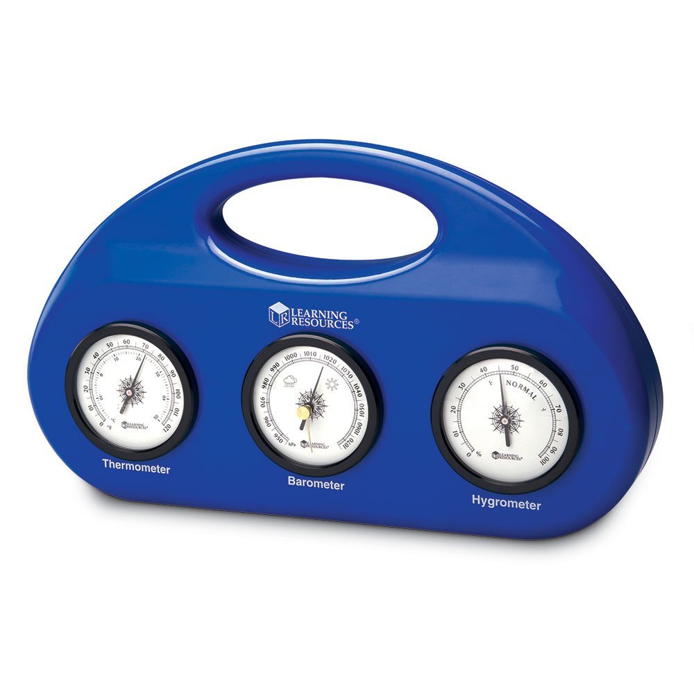 Learning Resources Weather Center Kit, 3-in-1 Weather Science Tool Set for Kids, Barometer, Hygrometer, Thermometer, Hands-On Meteorology, Ages 5+, Includes Activity Guide