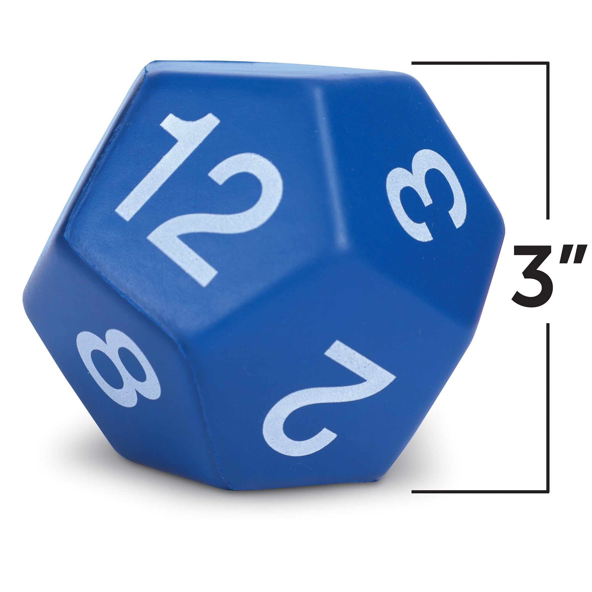 Learning Resources Jumbo Foam Polyhedral Dice, Set of 5 Soft Foam Dice with 4, 8, 10, 12, and 20 Sides, Includes Activity Guide, Ages 6+