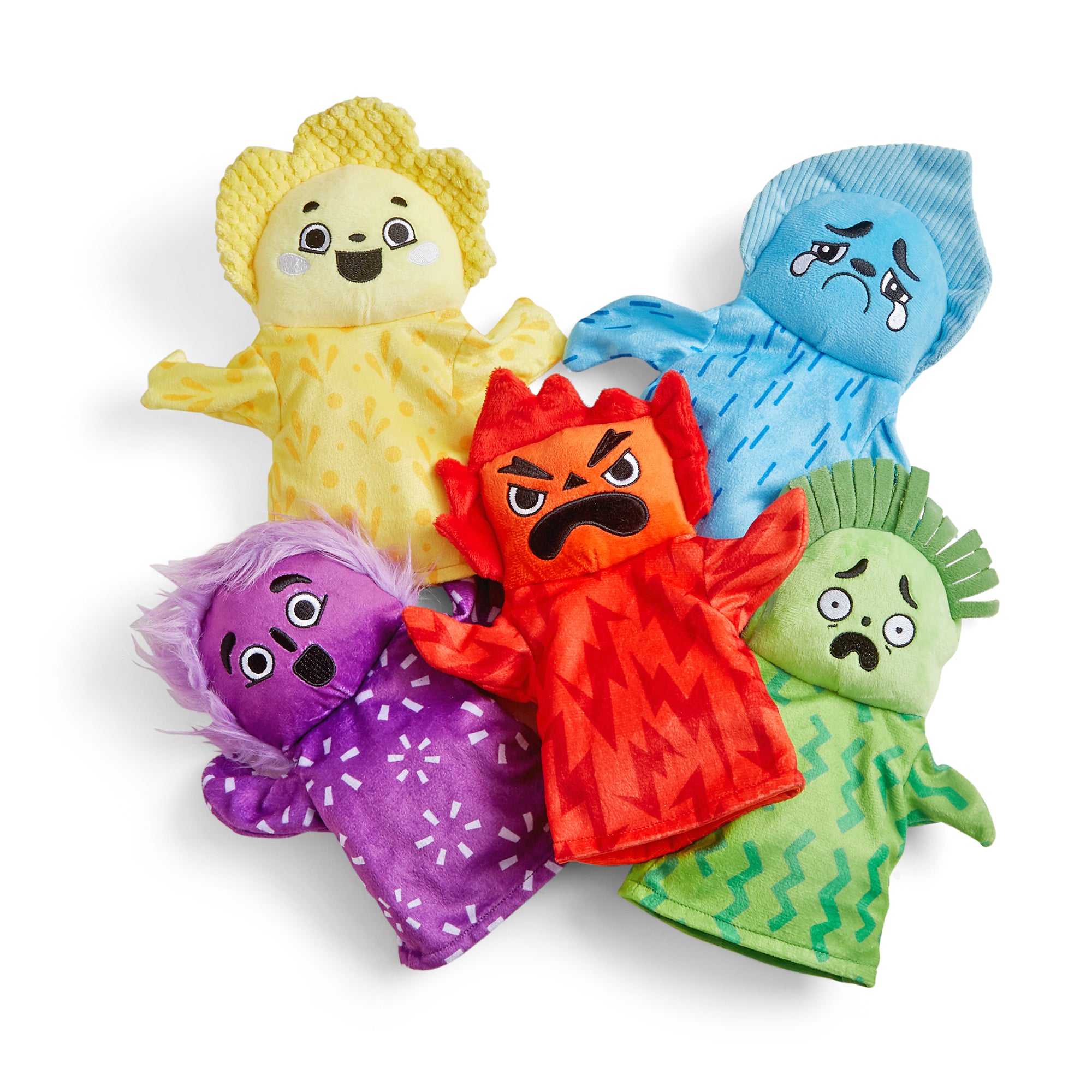 Learning Resources Feelings Family Hand Puppets, Set of 5 Emotion Puppets for Social Emotional Learning, Tactile Sensory Play & Storytelling, Ideal for Home & Classroom, Ages 18 Months+