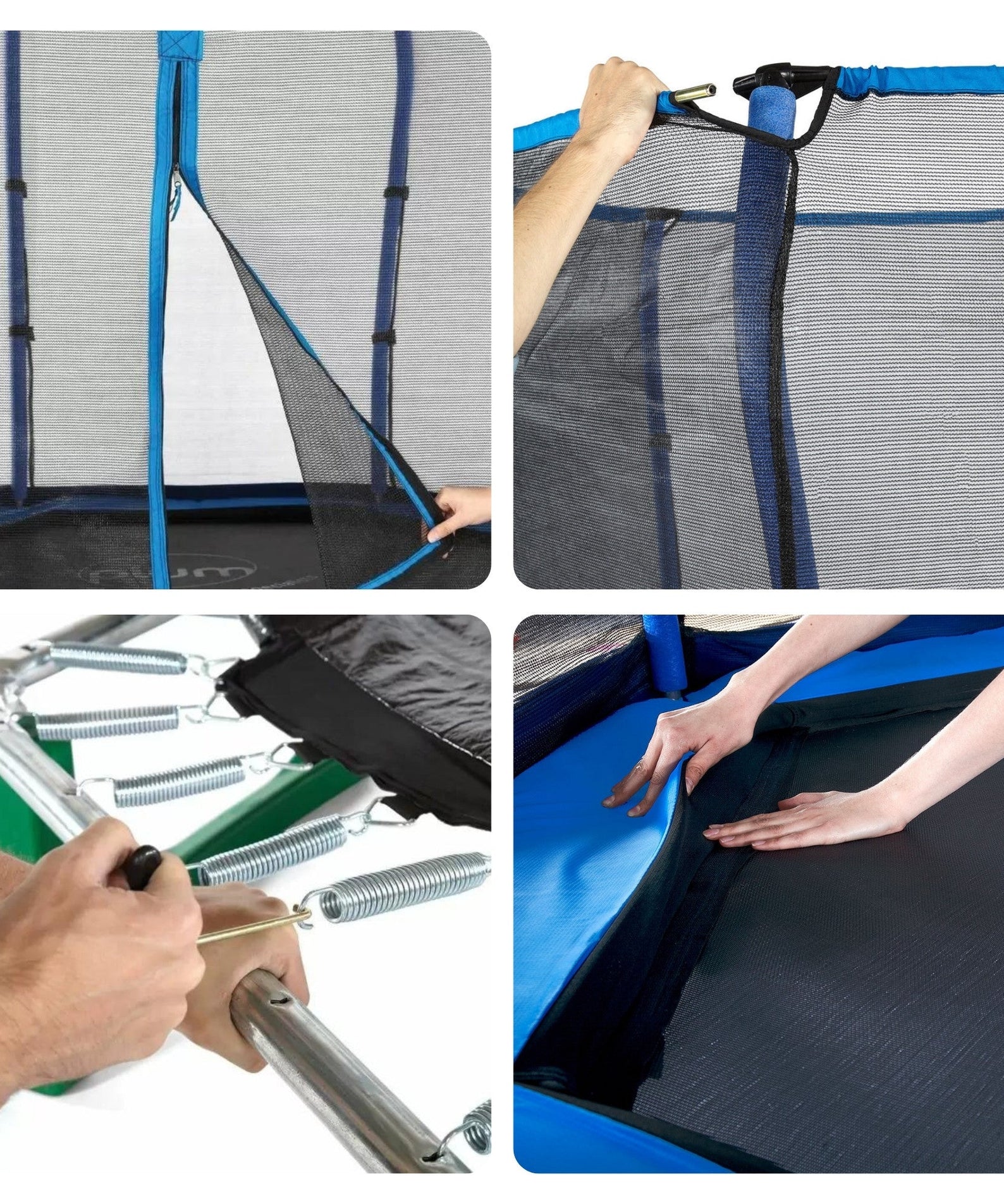 Plum 7ft Junior Jumper Trampoline with Enclosure, Safety Net and Foam Pad Protection, Stable Recreational Outdoor Toy with UV, Rust + Weather Protection, Suitable for Kids 3 Years and Above, Blue