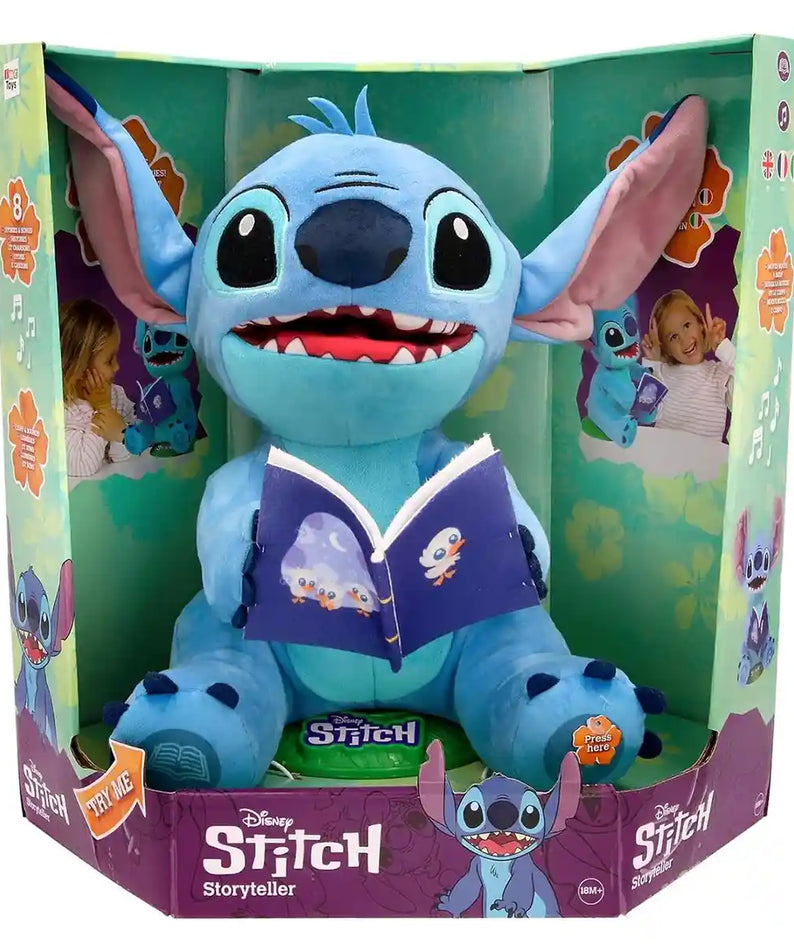 Disney Stitch Storyteller Interactive Plush Toy, Electronic Talking & Singing Plush with 8 Songs and Stories, Kids 0-3 Years
