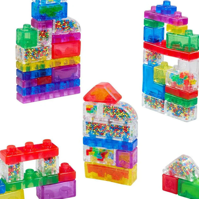 Goliath Jelly Blox Mega Set, 50 Piece Toddler & Preschool Building Blocks, Ouch-Free Tactile & Sensory Play Fidget Toy, Stackable, Squishable & Stretchable Blocks Suitable for Boys & Girls Aged 2+