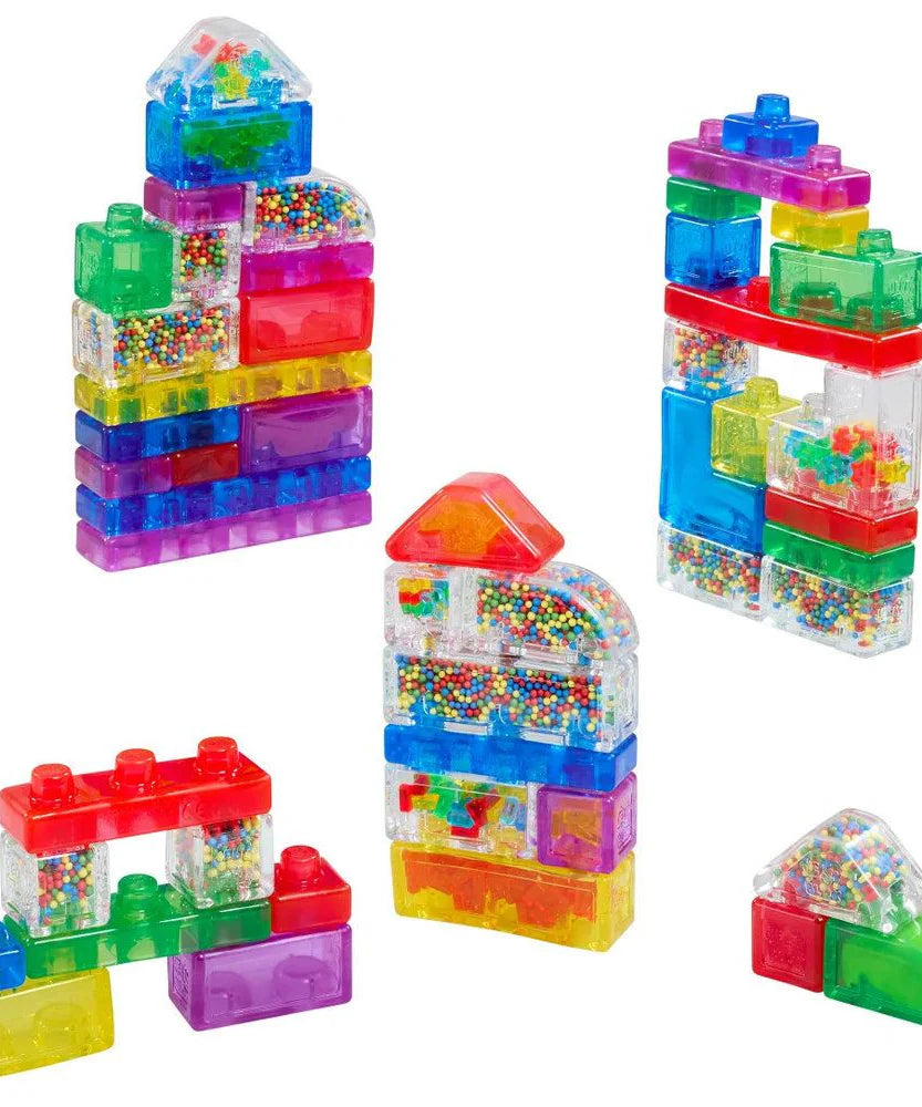 Goliath Jelly Blox Mega Set, 50 Piece Toddler & Preschool Building Blocks, Ouch-Free Tactile & Sensory Play Fidget Toy, Stackable, Squishable & Stretchable Blocks Suitable for Boys & Girls Aged 2+