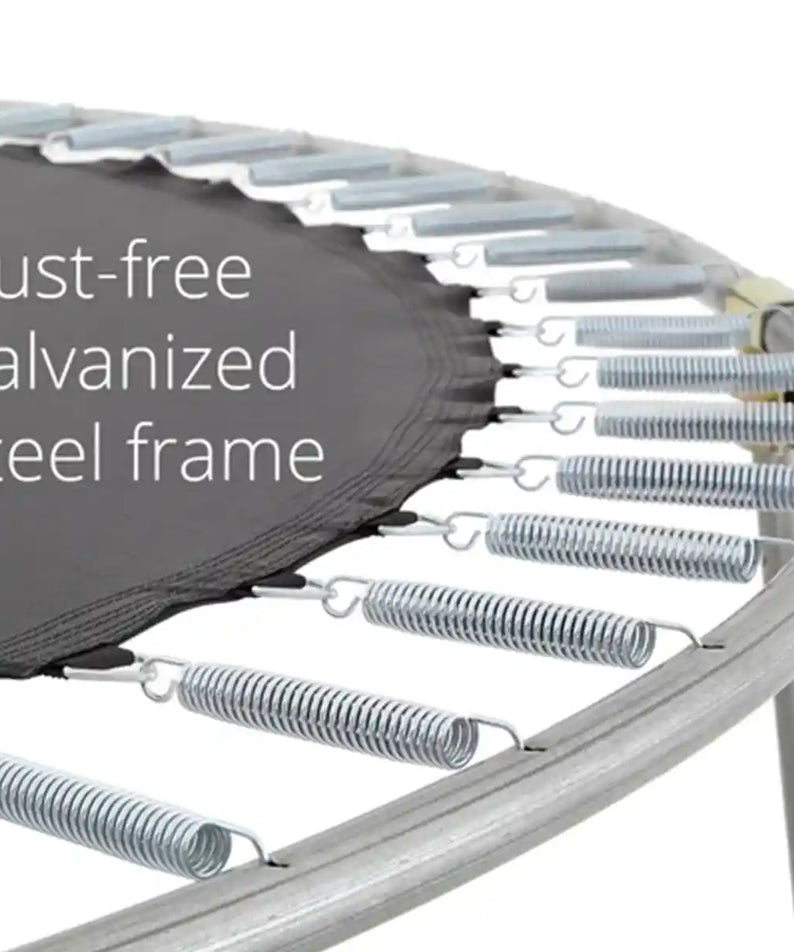 Plum 12ft Springsafe Jumper Trampoline with Enclosure & Safety Net, Outdoor Trampoline with Foam Pad Protection, Galvanized Steel Frame, UV & Weather Resistant, Kids Ages 6+