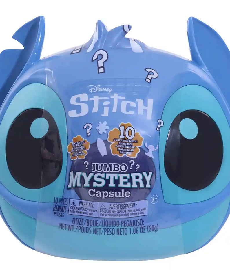 Just Play Disney Stitch Jumbo 9-Inch Mystery Capsule, Surprise Outfits, Figure & Accessories, Kids Toy for Ages 3+