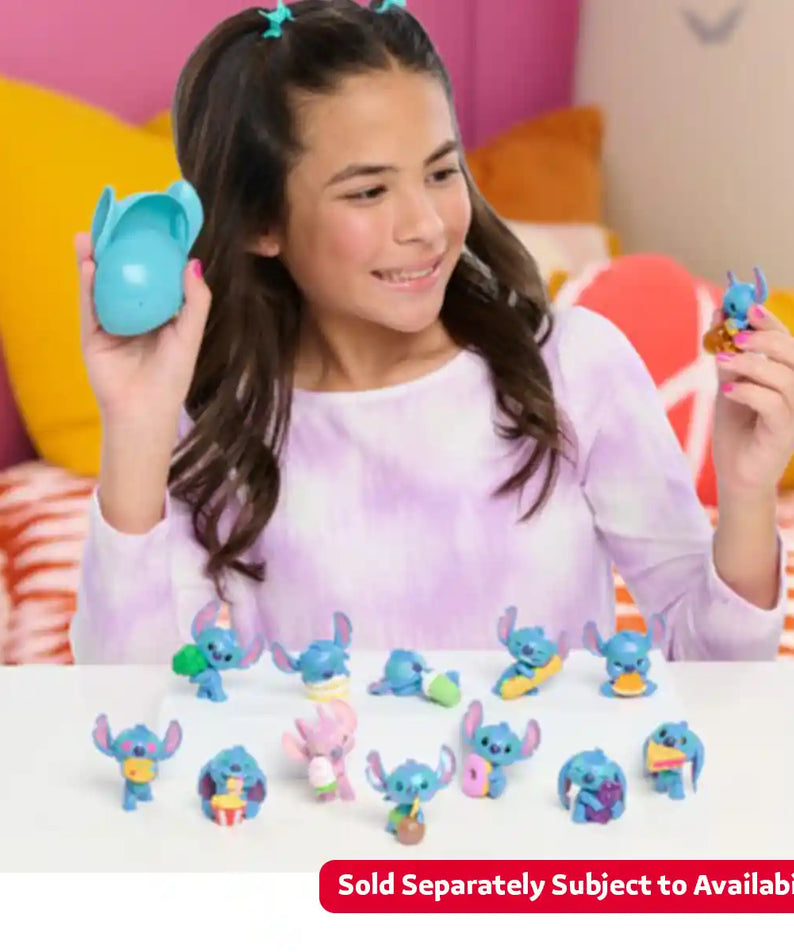 Just Play Disney Stitch Collectible Mini Figure Feed Me, Assorted, 2-Inch Toy, Lilo & Stitch Figure for Kids Ages 3+