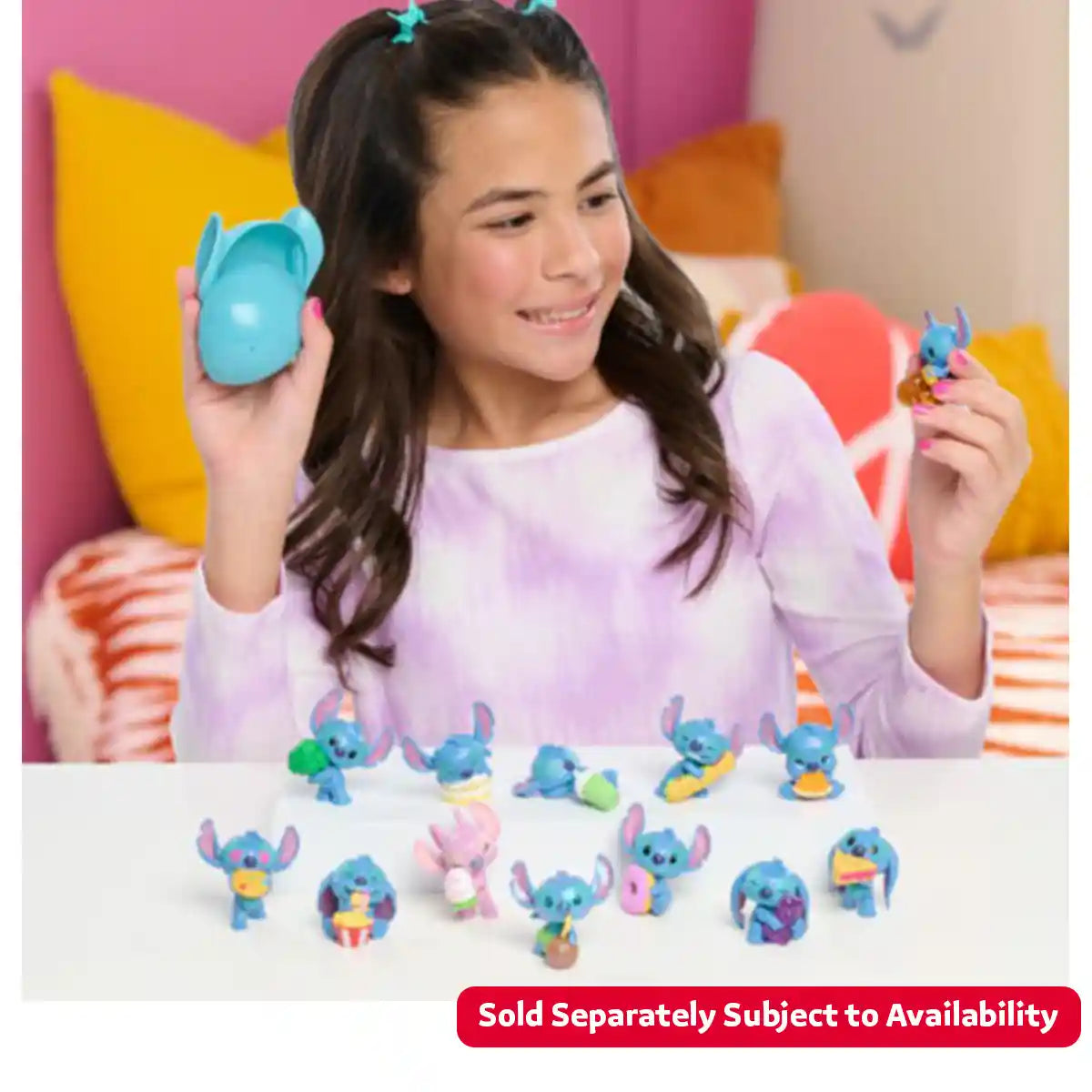 Just Play Disney Stitch Collectible Mini Figure Feed Me, Assorted, 2-Inch Toy, Lilo & Stitch Figure for Kids Ages 3+