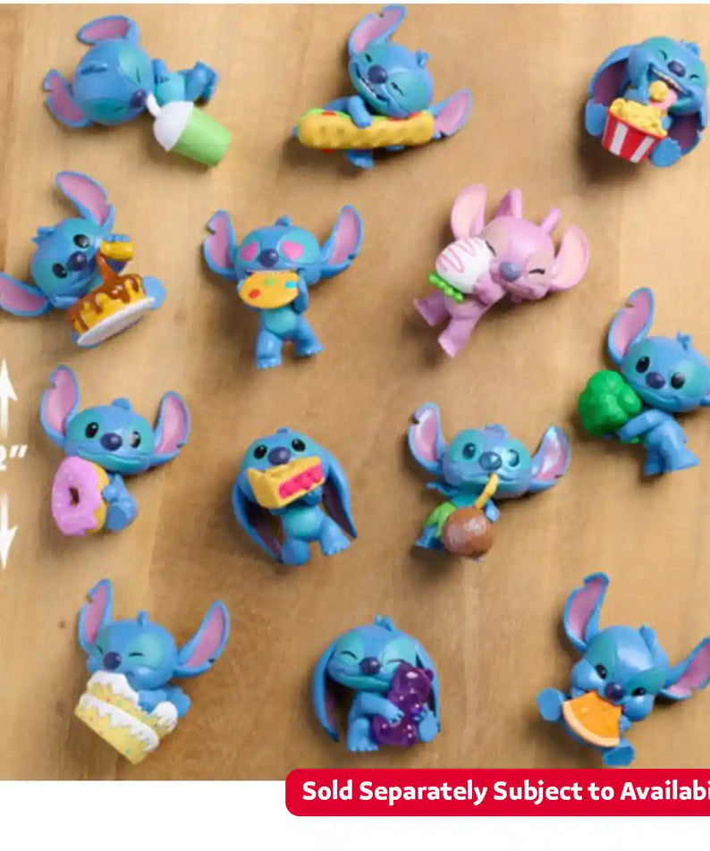 Just Play Disney Stitch Collectible Mini Figure Feed Me, Assorted, 2-Inch Toy, Lilo & Stitch Figure for Kids Ages 3+