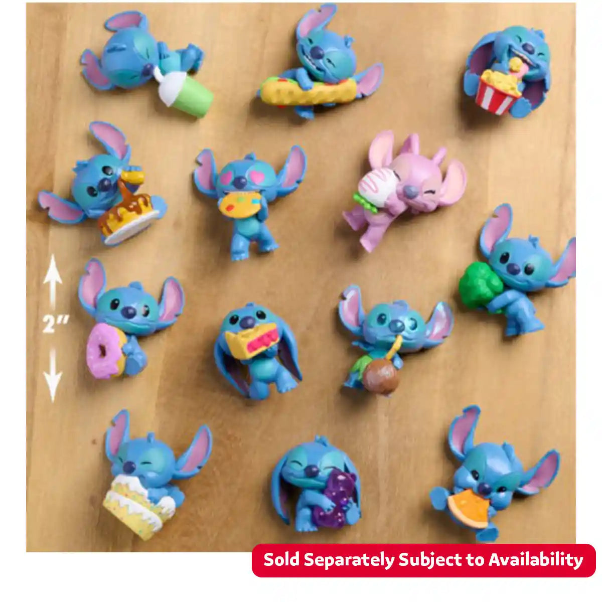 Just Play Disney Stitch Collectible Mini Figure Feed Me, Assorted, 2-Inch Toy, Lilo & Stitch Figure for Kids Ages 3+