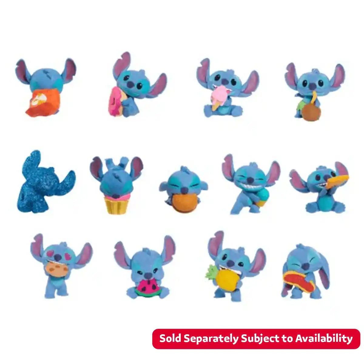 Just Play Disney Stitch Collectible Mini Figure Feed Me, Assorted, 2-Inch Toy, Lilo & Stitch Figure for Kids Ages 3+