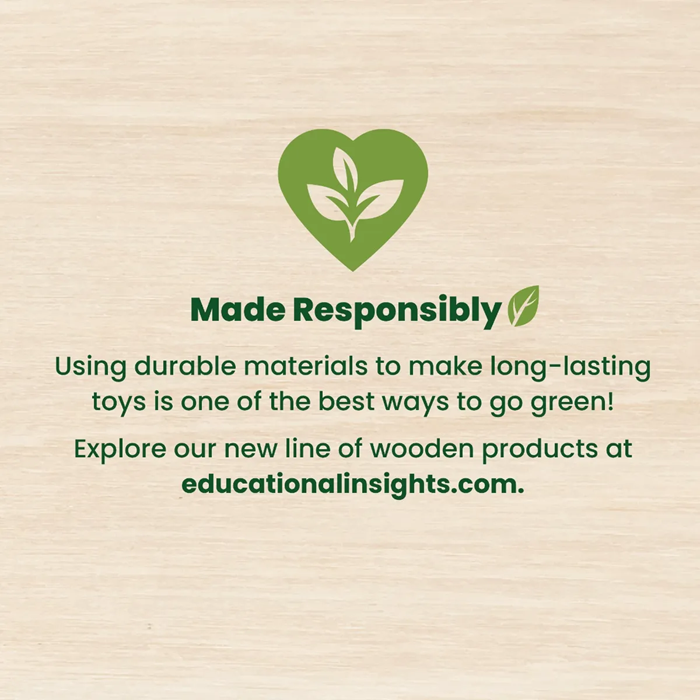 Educational Insights Count & Match Wooden Set – Number Matching & Sorting Activity (Ages 3+)