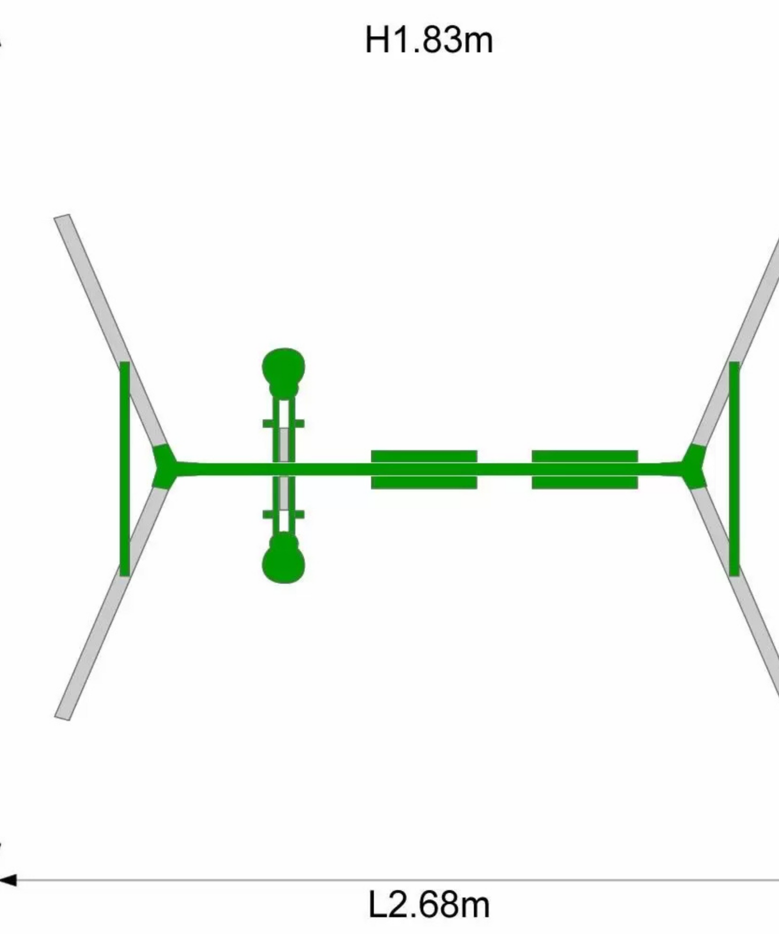 Plum Jupiter Double Swing with Glider Set, Easy to Assemble Sturdy Metal Frame with 50kg Maximum Weight Capacity Per Swing, Outdoor Toy Suitable for Children Aged 3 years and Above