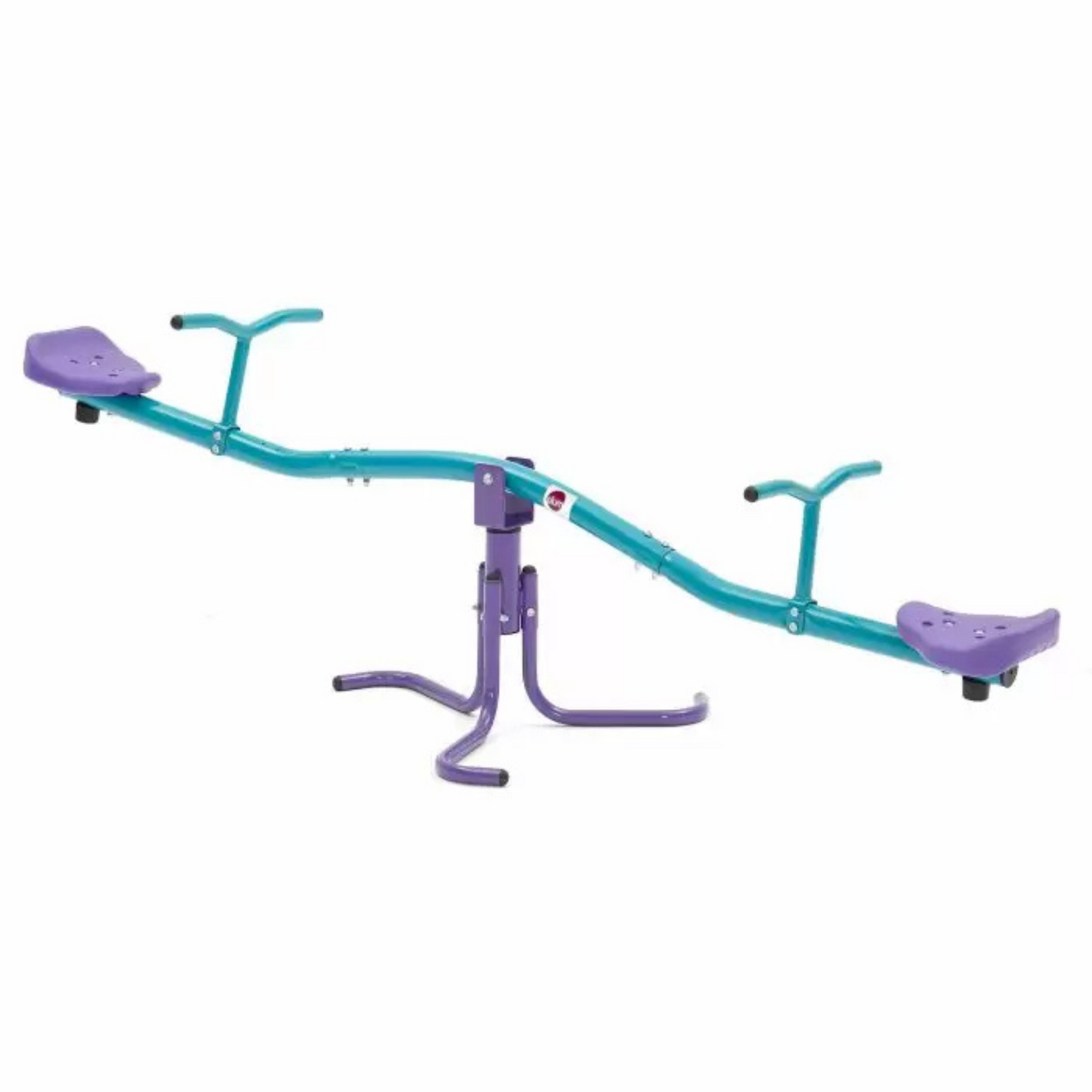 Plum Rotating Metal See Saw, 360° Rotation, Easy to Assemble Sturdy Metal Frame Design with 50kg Maximum Weight Capacity, Outdoor Toy Suitable for Children both Boys and Girls Aged 3 years and Above