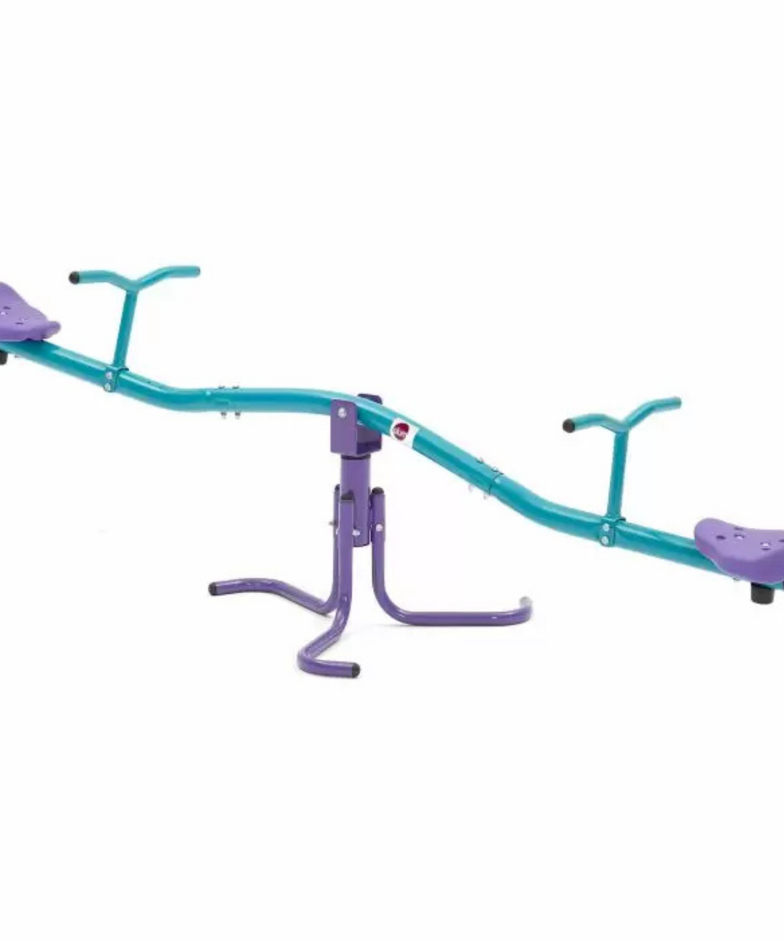 Plum Rotating Metal See Saw, 360° Rotation, Easy to Assemble Sturdy Metal Frame Design with 50kg Maximum Weight Capacity, Outdoor Toy Suitable for Children both Boys and Girls Aged 3 years and Above