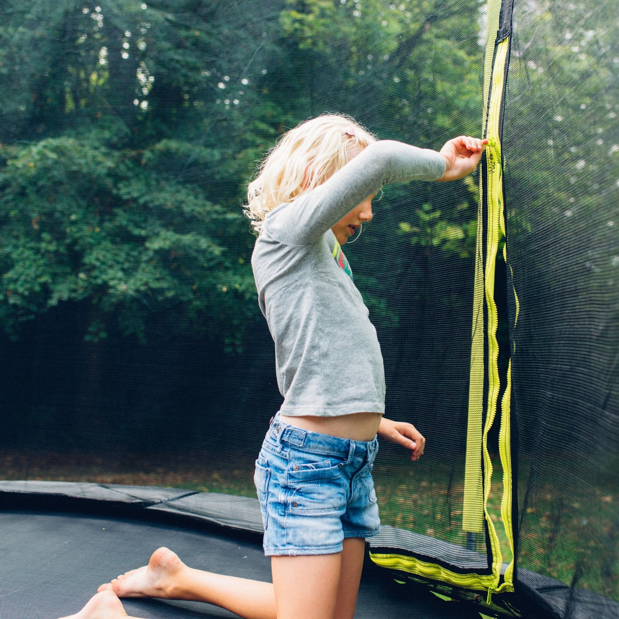 Plum 12ft Springsafe Jumper Trampoline with Enclosure, Safety Net and Foam Pad Protection, Stable Recreational Outdoor Toy with UV, Rust + Weather Protection, Suitable for Kids 6 Years and Above