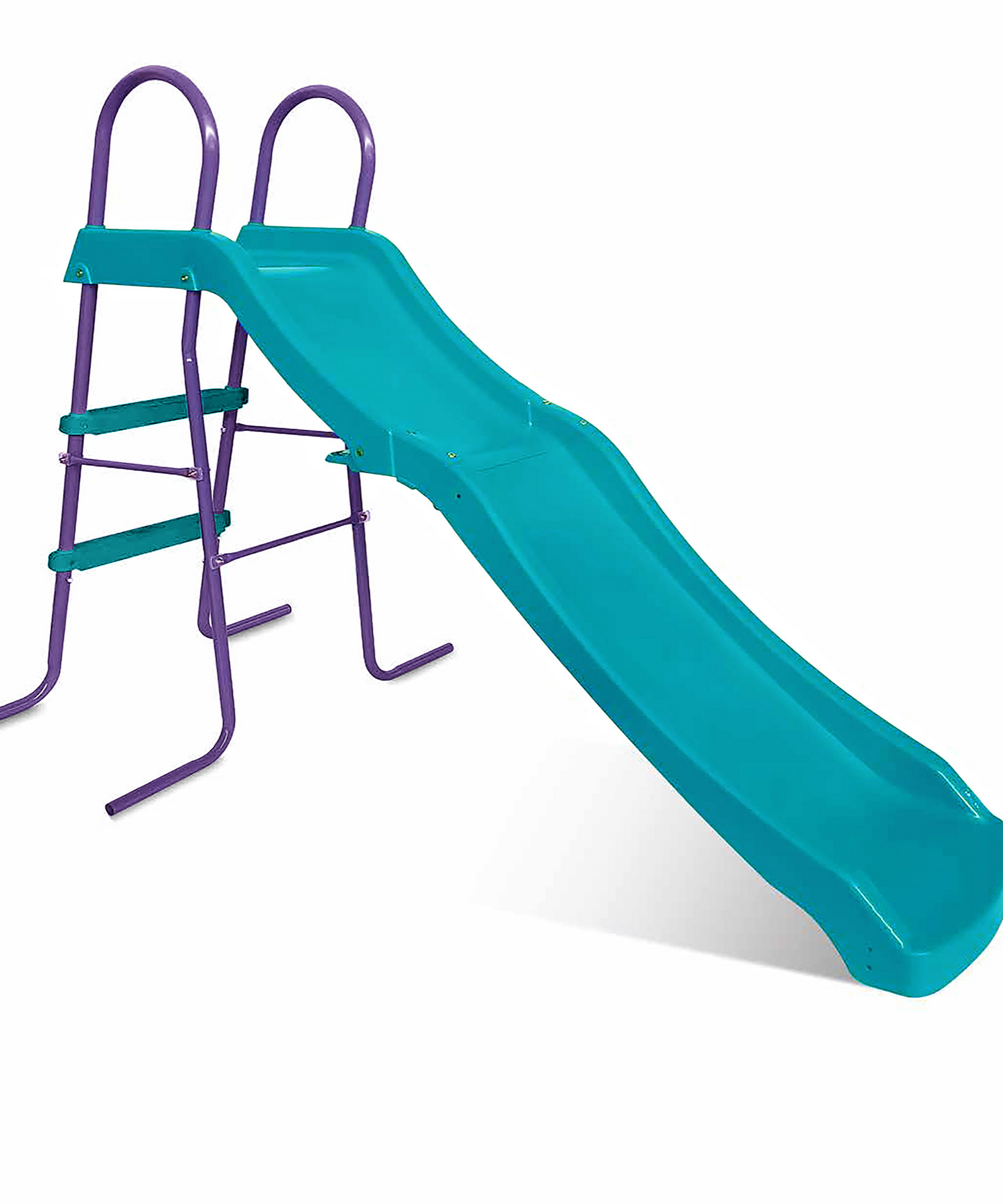 Plum Haumea 6ft Freestanding Slide with Ladder, Easy to Assemble Sturdy Metal Frame with 50kg Maximum Weight Capacity, Outdoor Garden Slide Suitable for Boys and Girls Aged 3 years and Above, Blue