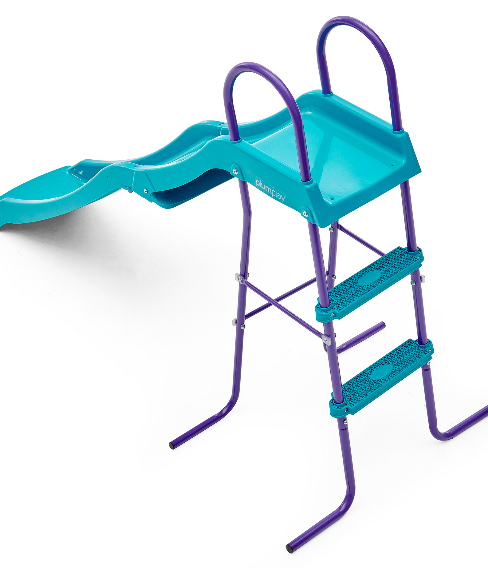 Plum Haumea 6ft Freestanding Slide with Ladder, Easy to Assemble Sturdy Metal Frame with 50kg Maximum Weight Capacity, Outdoor Garden Slide Suitable for Boys and Girls Aged 3 years and Above, Blue