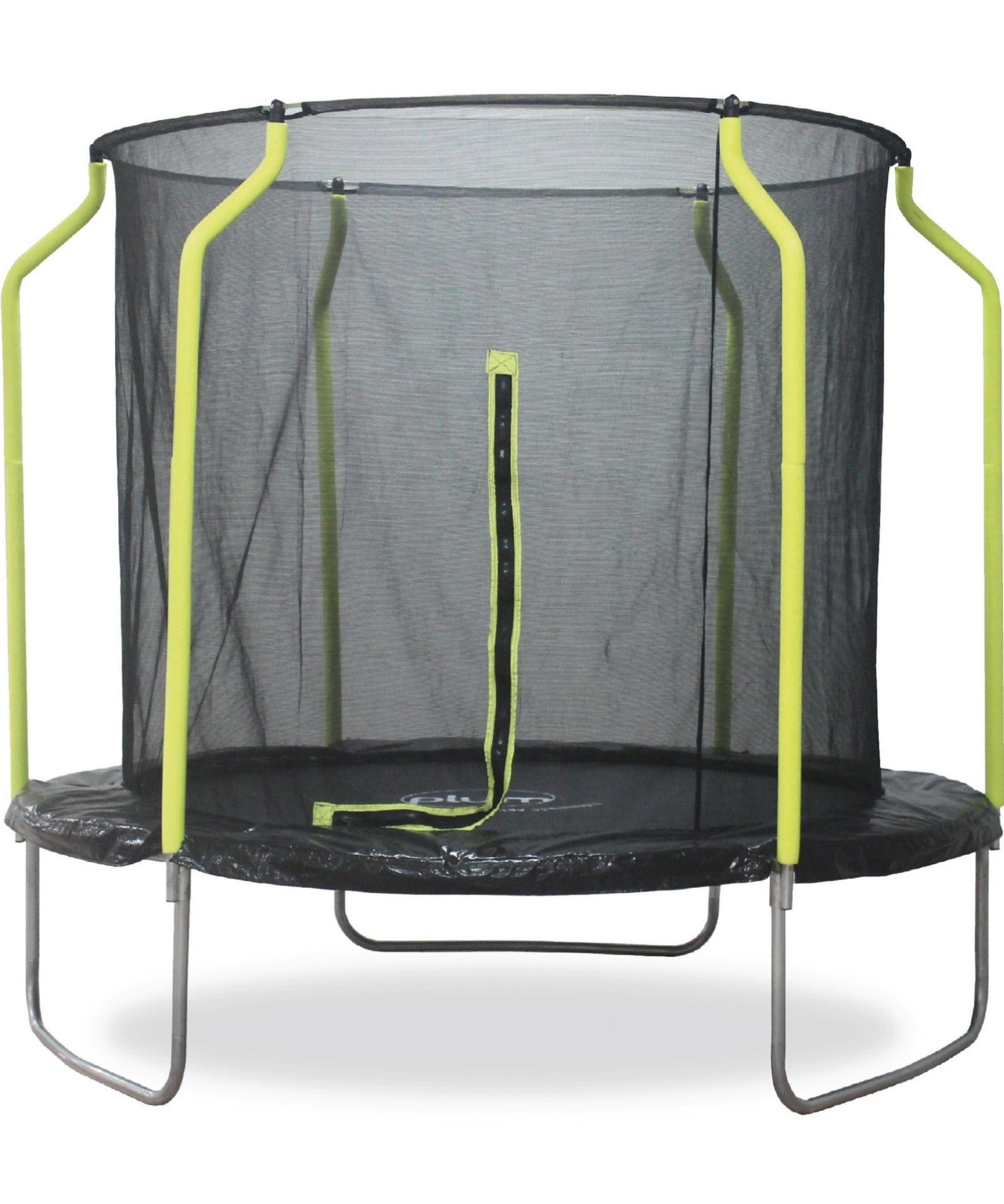 Plum 8ft Springsafe Jumper Trampoline with Enclosure, Safety Net and Foam Pad Protection, Stable Recreational Outdoor Toy with UV, Rust + Weather Protection, Suitable for Kids 6 Years and Above