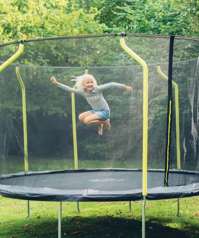 Plum Wave Trampoline with Springsafe® Technology, 2G Enclosure & Rust-Resistant Frame – Outdoor Trampolines for Kids, Safe Active Play, Ages 6+