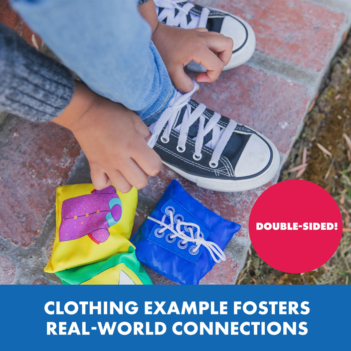 Educational Insights Dressing Skills Bean Bags – Hands-On Dressing & Fine Motor Learning Set (Ages 4+)
