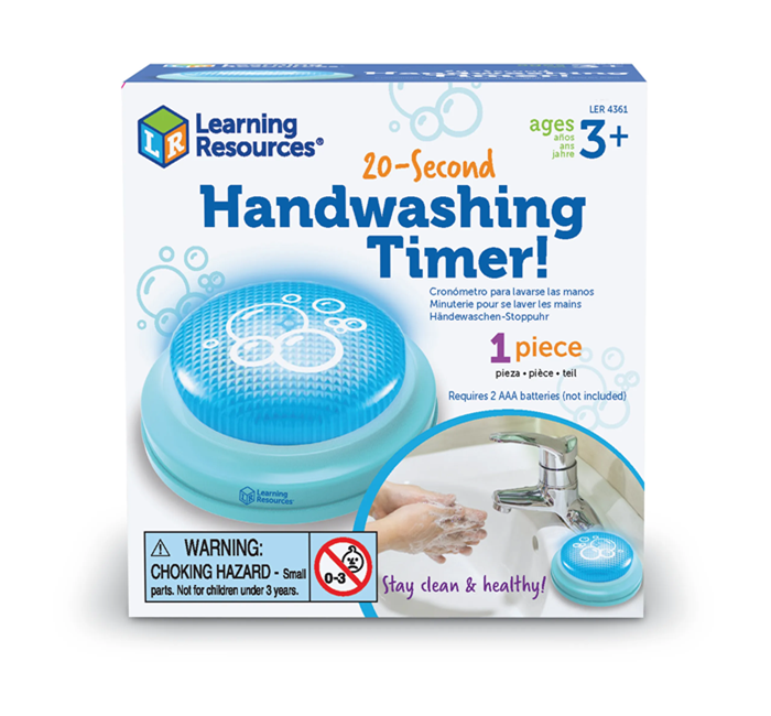 Learning Resources 20-Second Handwashing Timer – Interactive Hygiene Timer for Kids & Classrooms (Ages 3+)