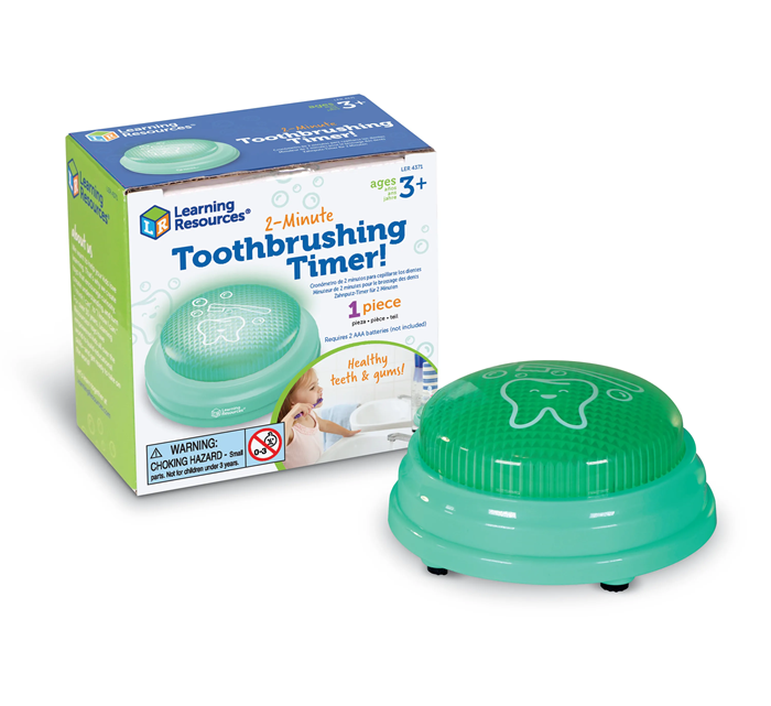 Learning Resources 2‑Minute Toothbrushing Timer – Fun Kids Dental Timer for 2-Minute Brushing Habits