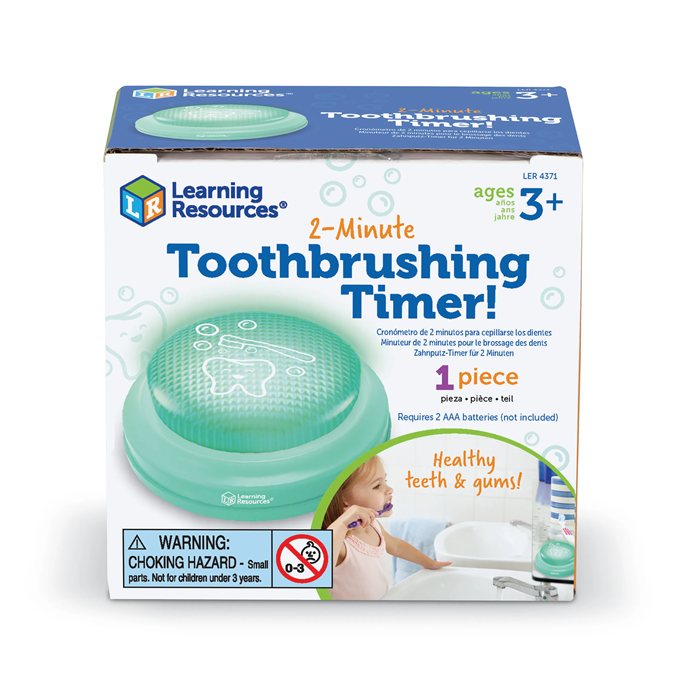 Learning Resources 2‑Minute Toothbrushing Timer – Fun Kids Dental Timer for 2-Minute Brushing Habits