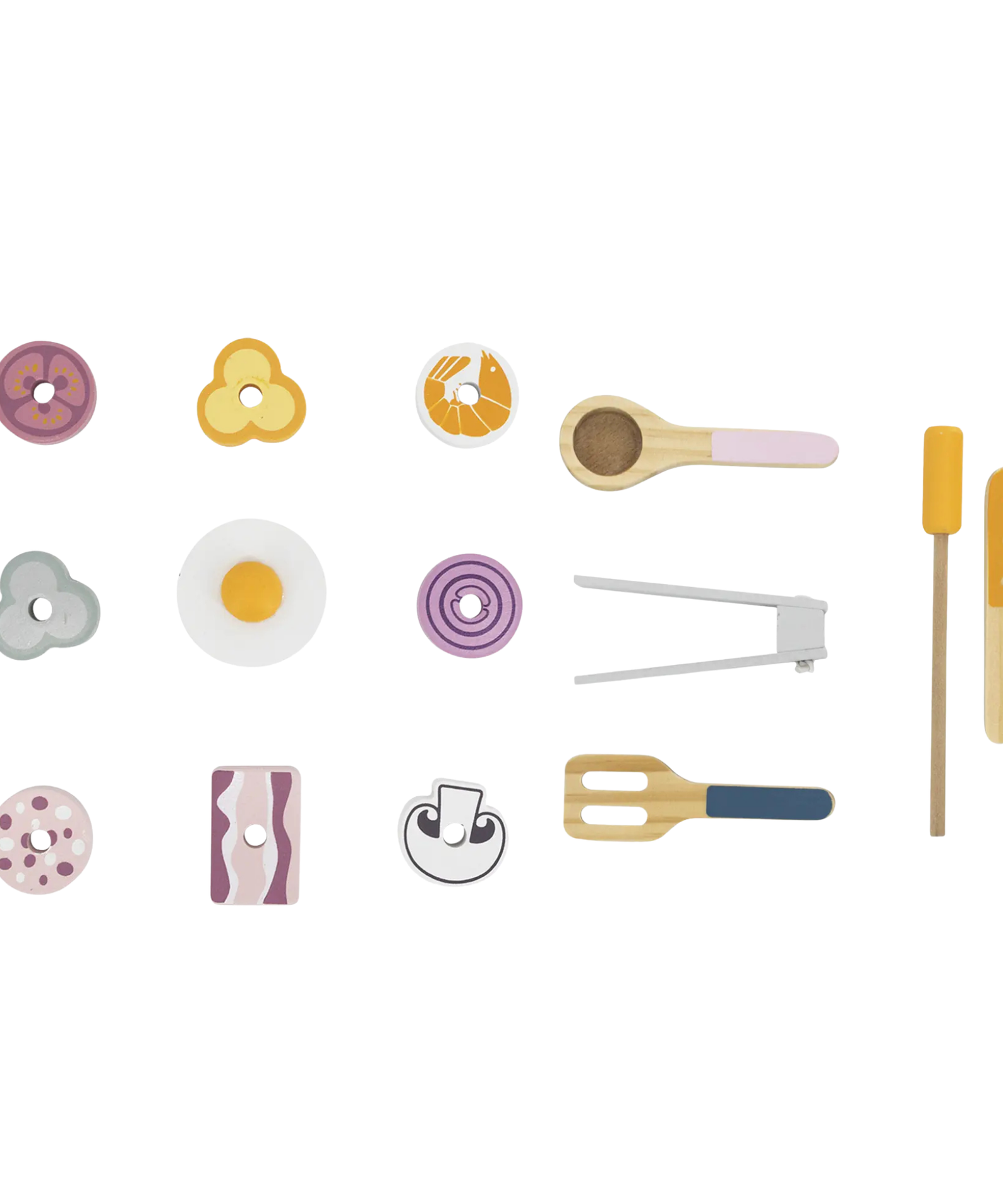 PolarB Foldable Wooden Stove and BBQ Toy for Kids Aged 2 and Up  2-in-1 Kitchen and Barbecue Playset with Utensils and Food Pieces