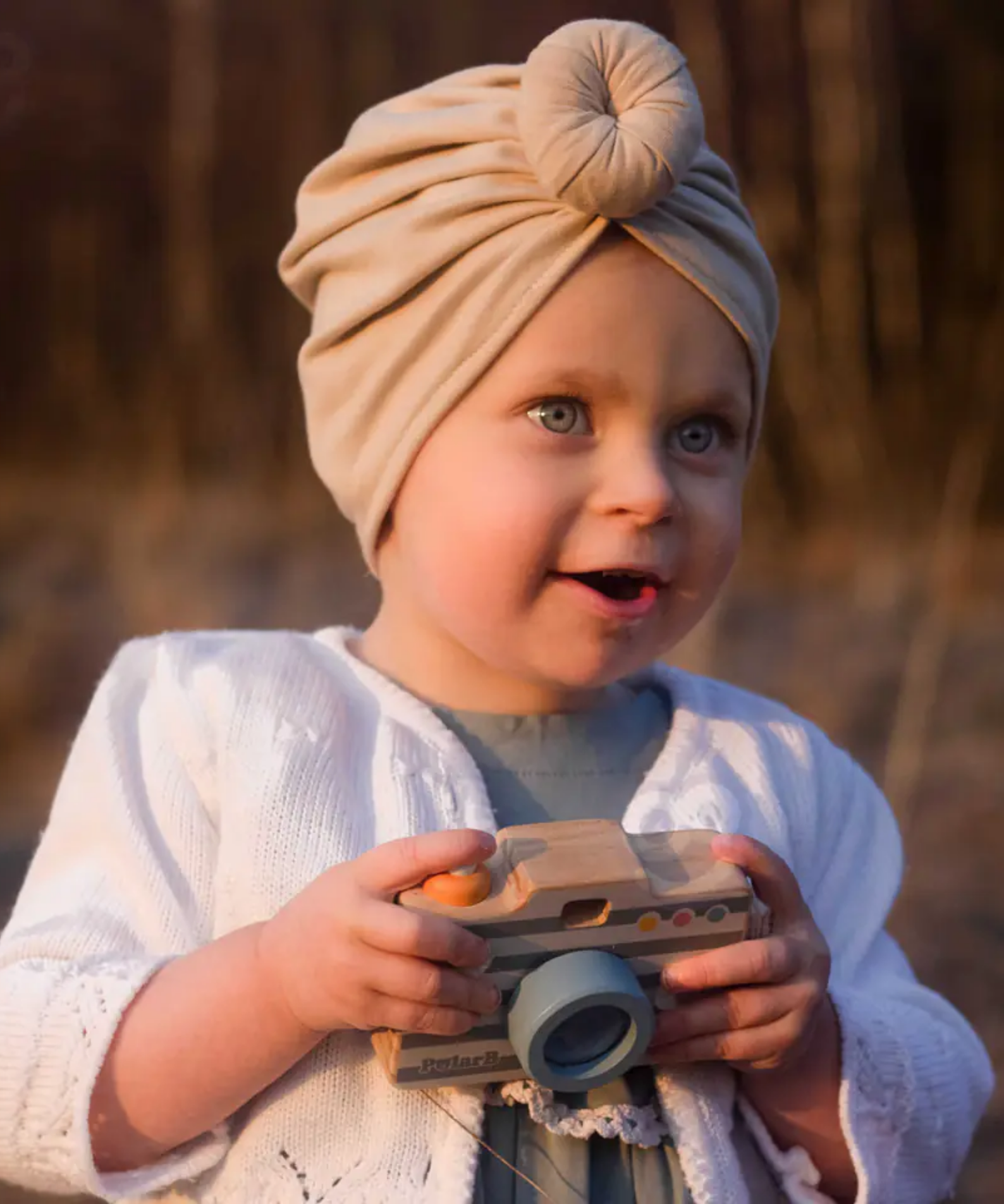 PolarB Wooden Camera Toy with Kaleidoscope for Toddlers Aged 2 and Up  Durable, Educational Roleplay Toy to Develop Creativity and Motor Skills