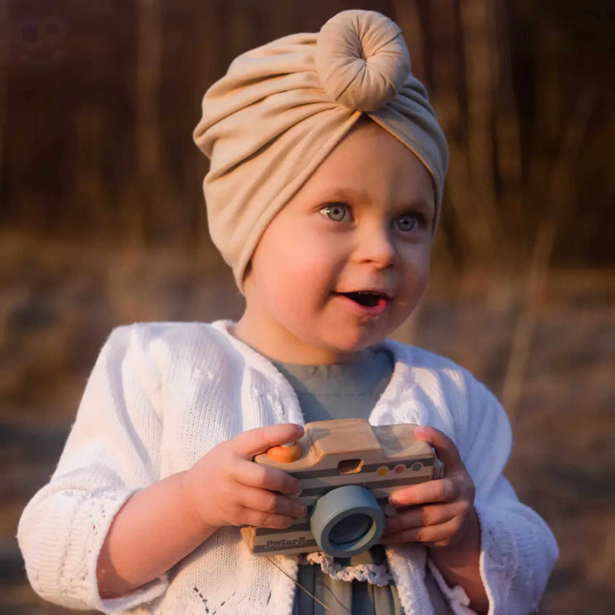 PolarB Wooden Camera Toy with Kaleidoscope for Toddlers Aged 2 and Up  Durable, Educational Roleplay Toy to Develop Creativity and Motor Skills