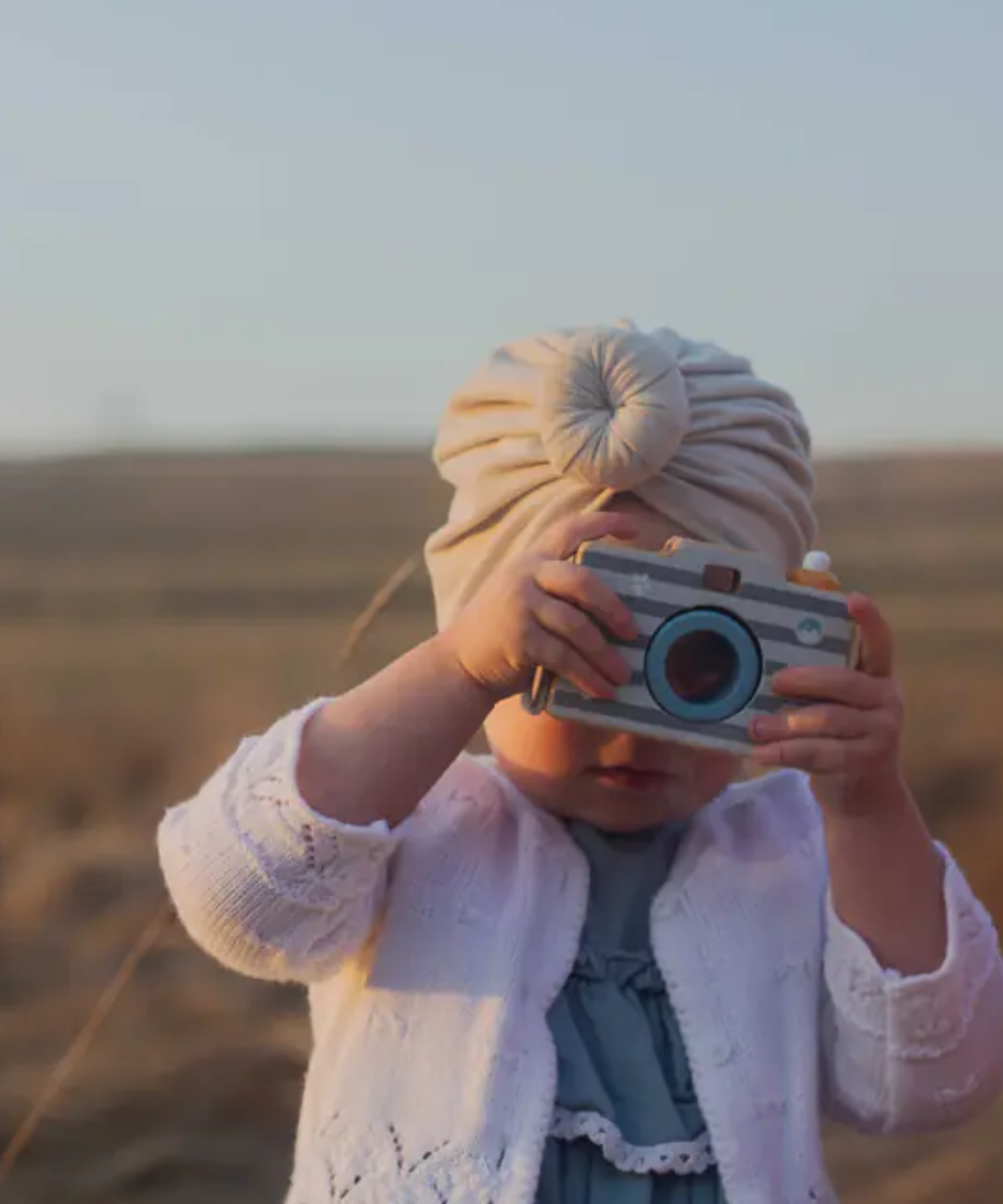 PolarB Wooden Camera Toy with Kaleidoscope for Toddlers Aged 2 and Up  Durable, Educational Roleplay Toy to Develop Creativity and Motor Skills