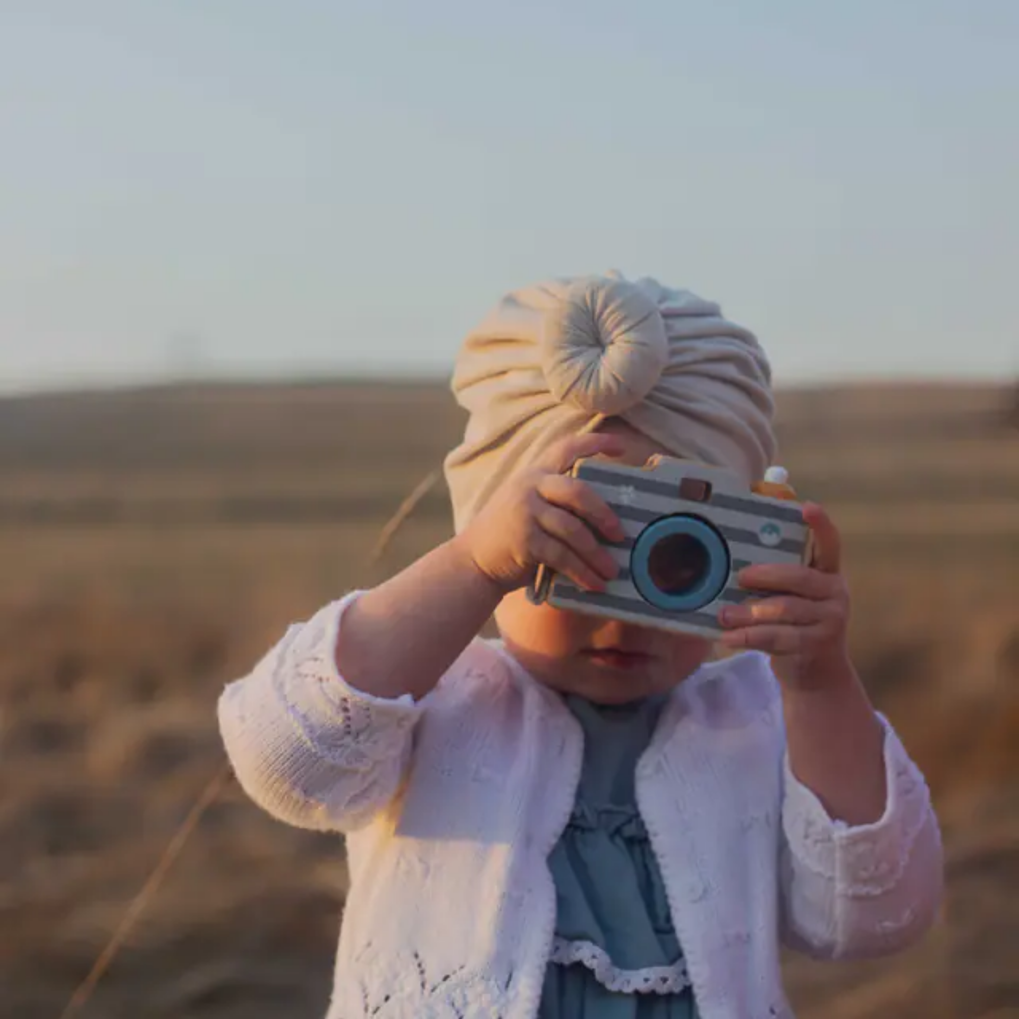 PolarB Wooden Camera Toy with Kaleidoscope for Toddlers Aged 2 and Up  Durable, Educational Roleplay Toy to Develop Creativity and Motor Skills