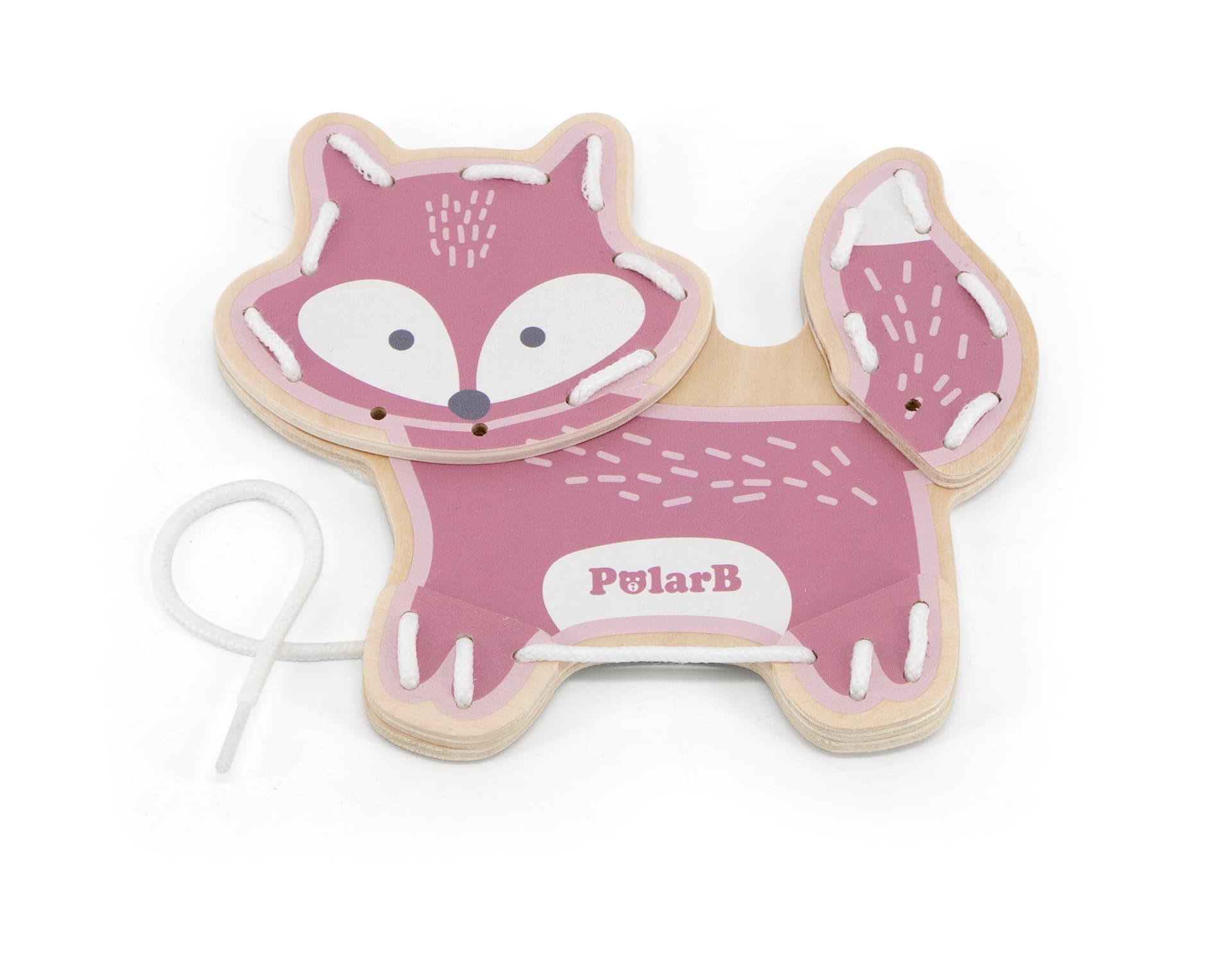 PolarB 3D Animal Friends Lacing & Sewing Set – Fine Motor Skills Educational Toy