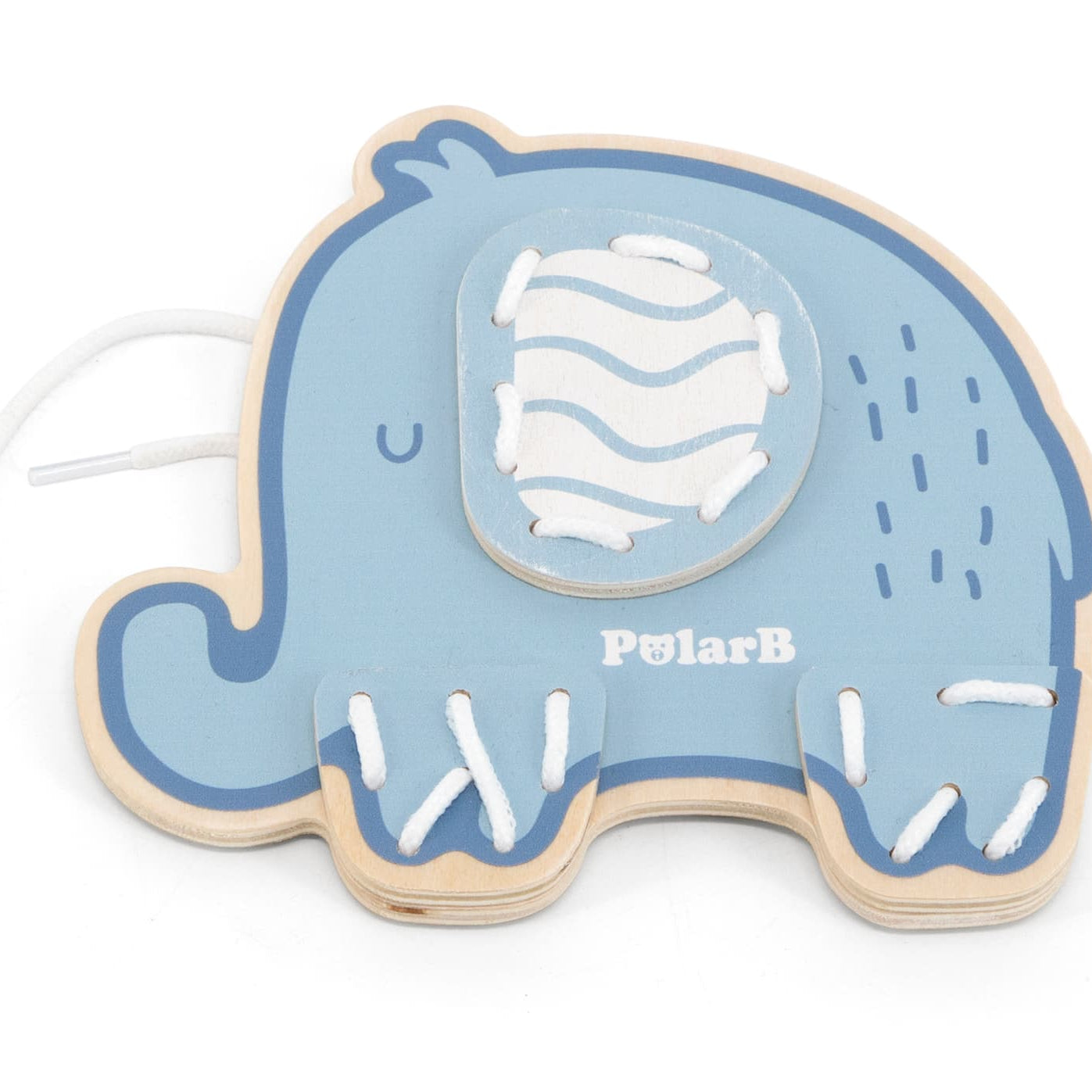 PolarB 3D Animal Friends Lacing & Sewing Set – Fine Motor Skills Educational Toy