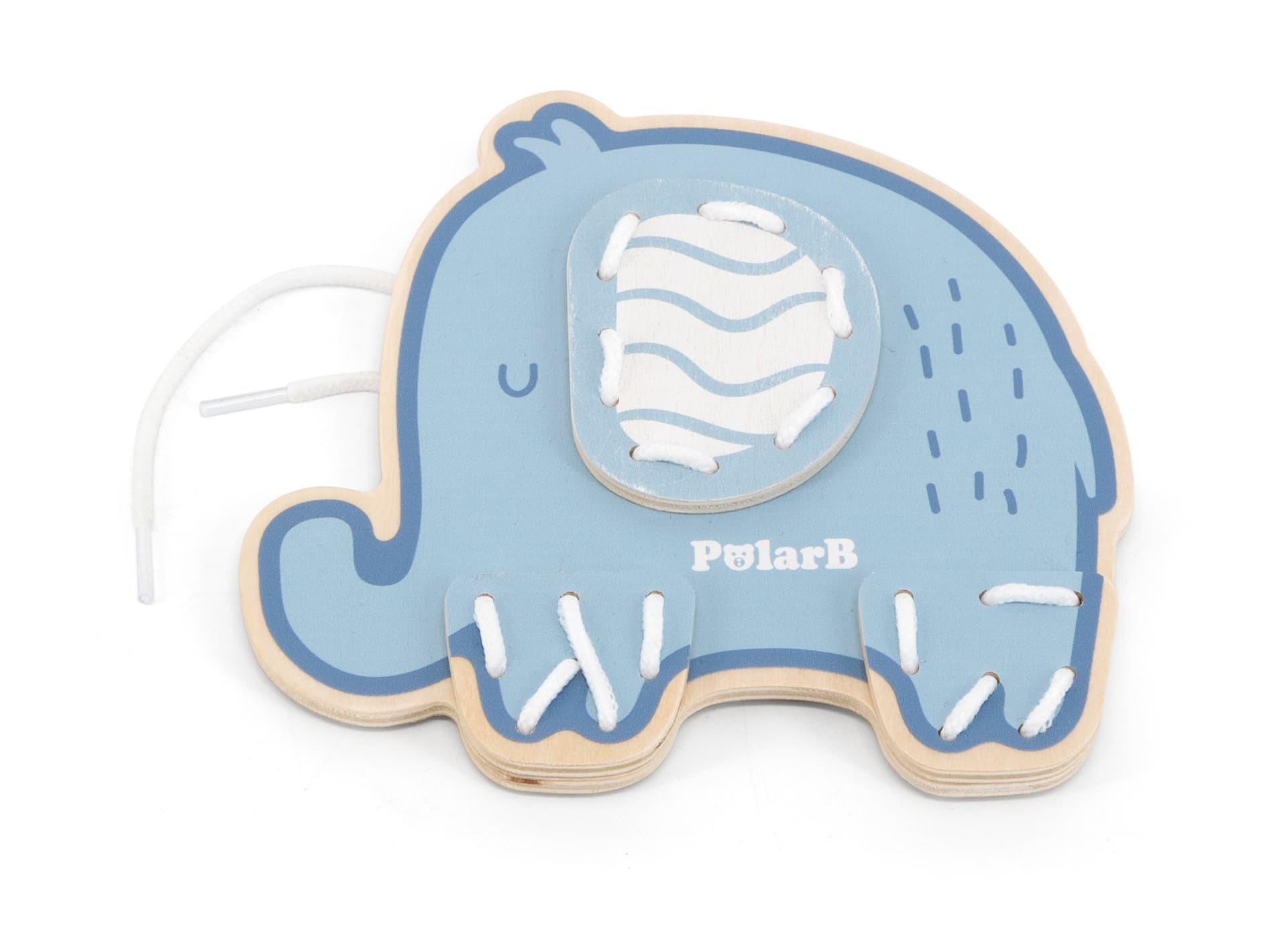 PolarB 3D Animal Friends Lacing & Sewing Set – Fine Motor Skills Educational Toy