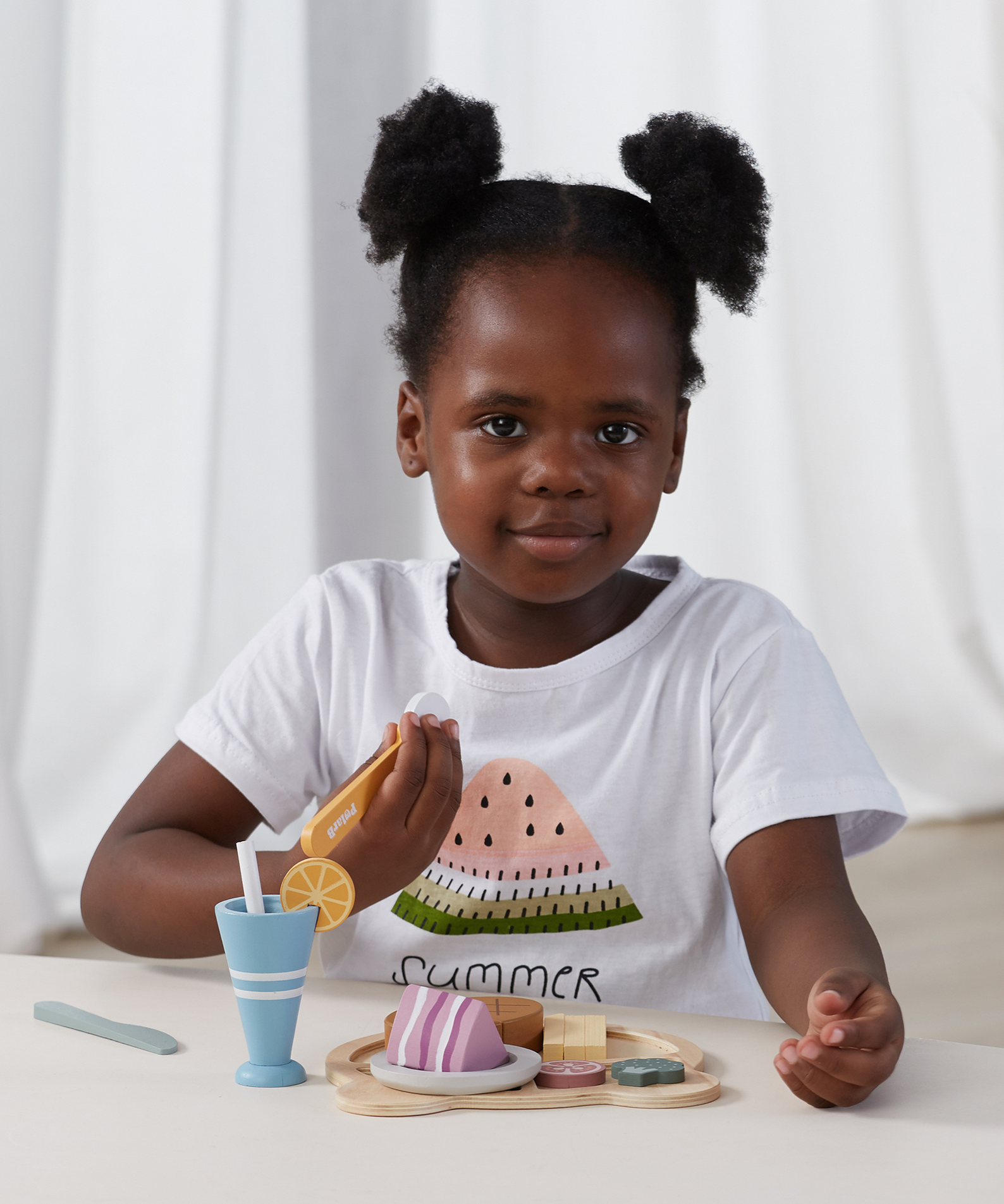 PolarB Wooden Lunch Set Pretend Play Toy for Babies and Toddlers  Age 18 Months and Above