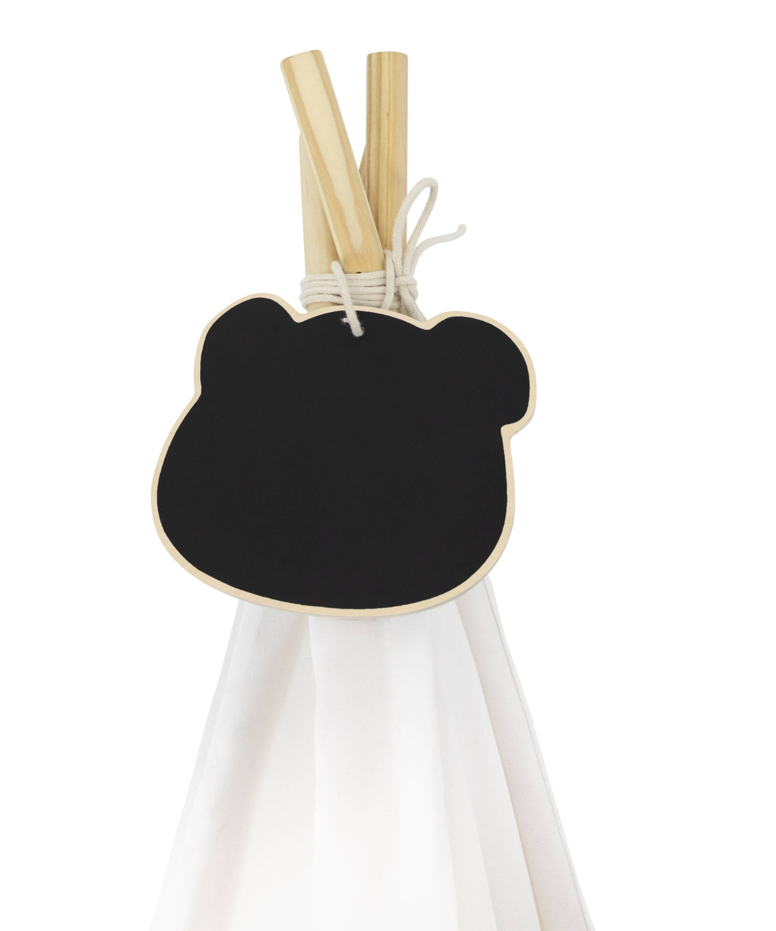 PolarB Teepee Tent for Kids, Cotton Canvas Indoor Playhouse with Wooden Poles and Blackboard, Easy Assembly, Ideal for Ages 3 and Up