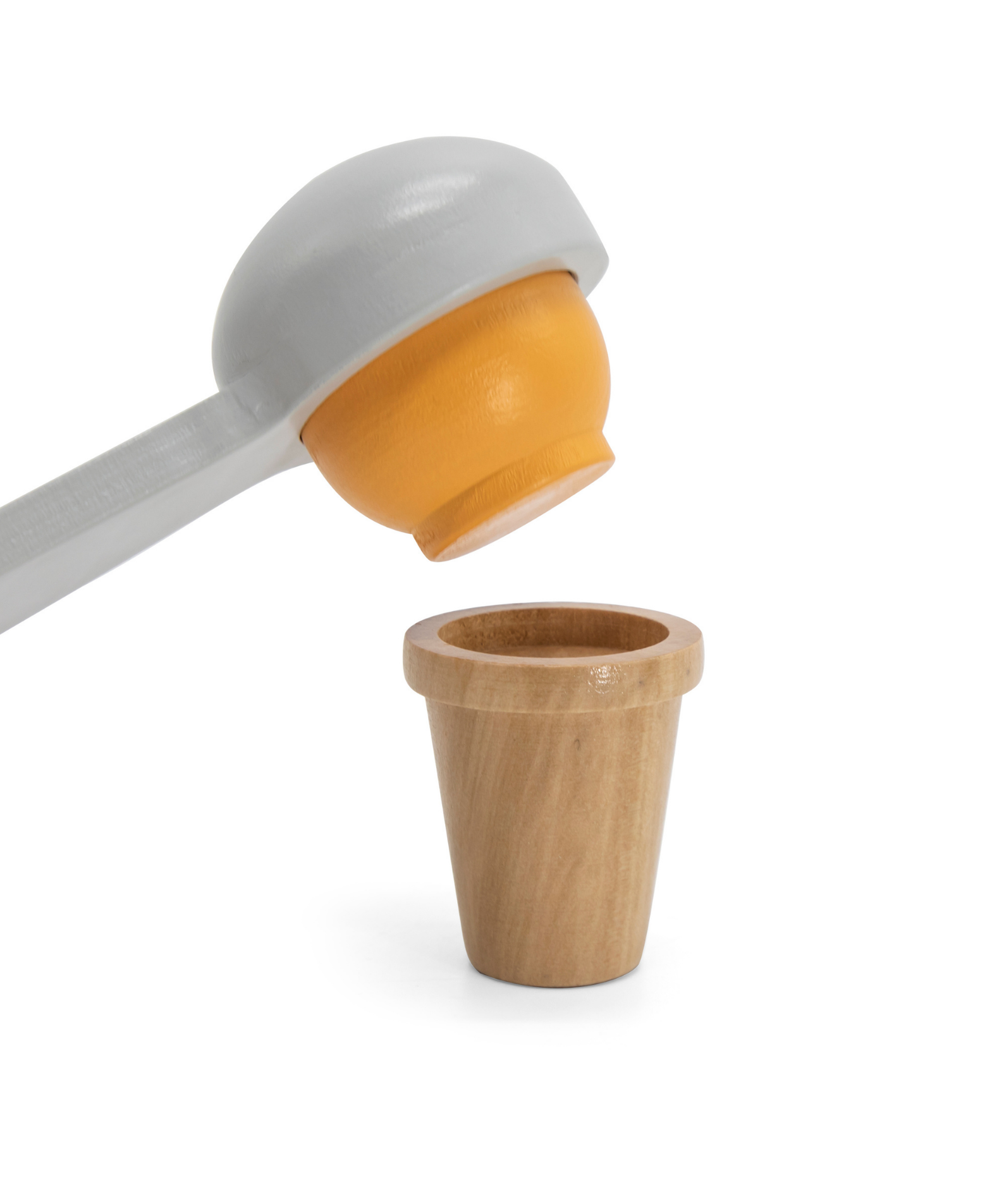 PolarB Wooden Ice Cream Cart, Large Pretend Play Trolley with Magnetic Scoop, Cones, Popsicles and Blackboard, Role Play Toy for Kids Ages 3+