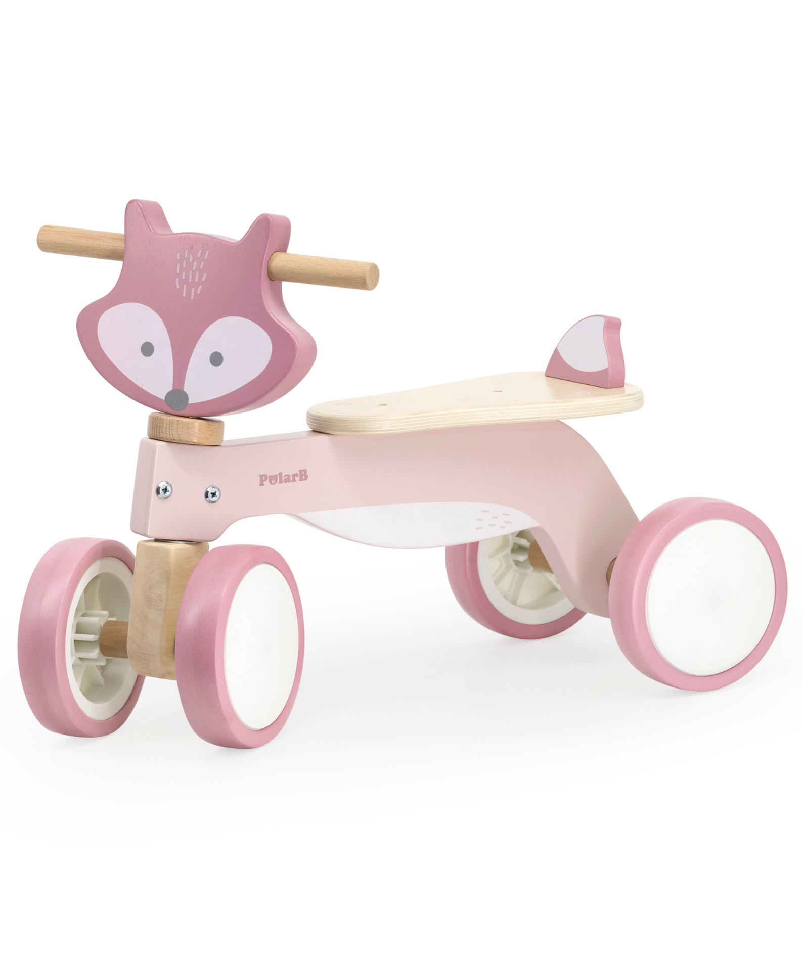 PolarB Wooden Trike for Toddlers with Safety Steering Lock and EVA Tyres  Ride-On Balance Bike for Ages 12 Months and Up  Develops Coordination and Gross Motor Skills