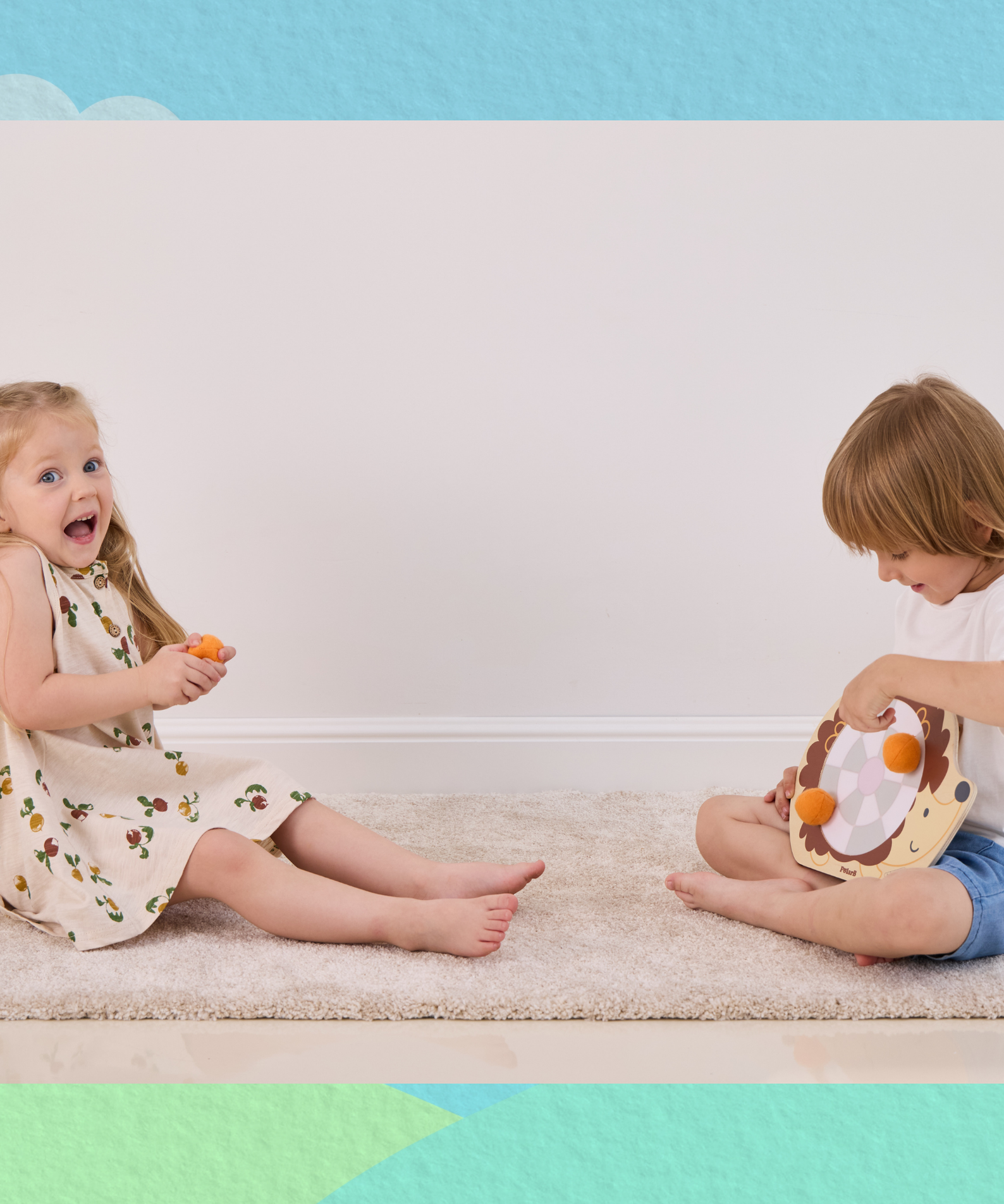 PolarB Wooden Target Game for Kids, Hedgehog Aiming Game with 6 Toss Balls, Develops Hand-Eye Coordination and Motor Skills, Indoor and Outdoor Toy for Ages 3+