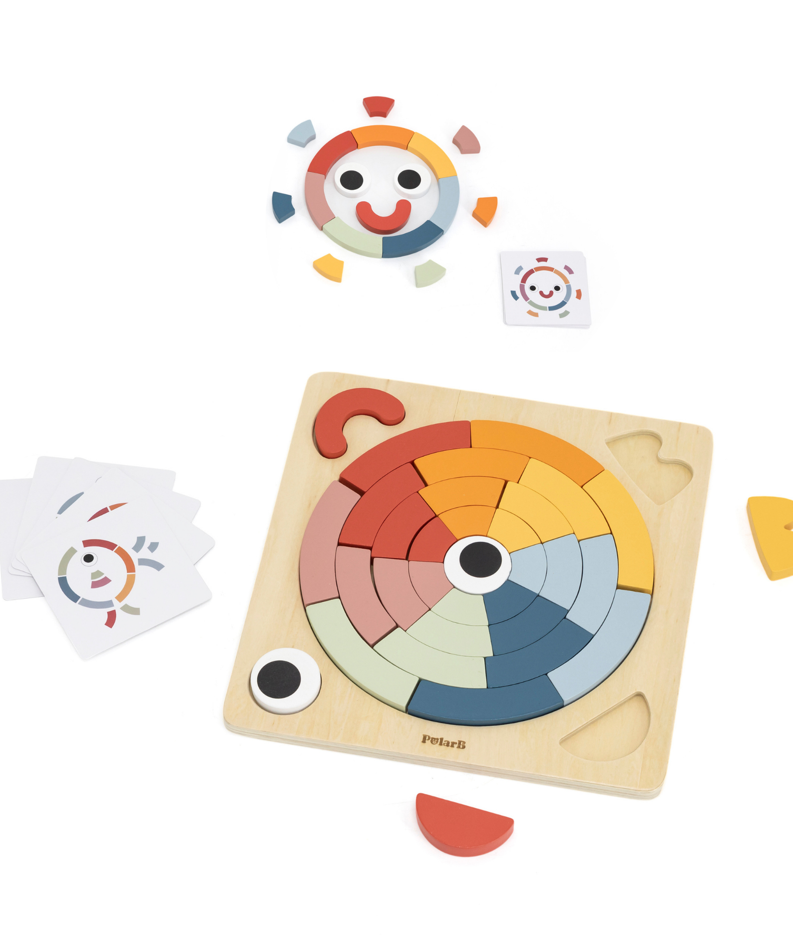 PolarB Grow-with-Me Free Spirits Educational Toy Set for Toddlers, Sensory, Motor Skills, Memory, Emotions, and Creative Play Activities, Eco-Friendly Wooden Toys for Ages 3 and Up